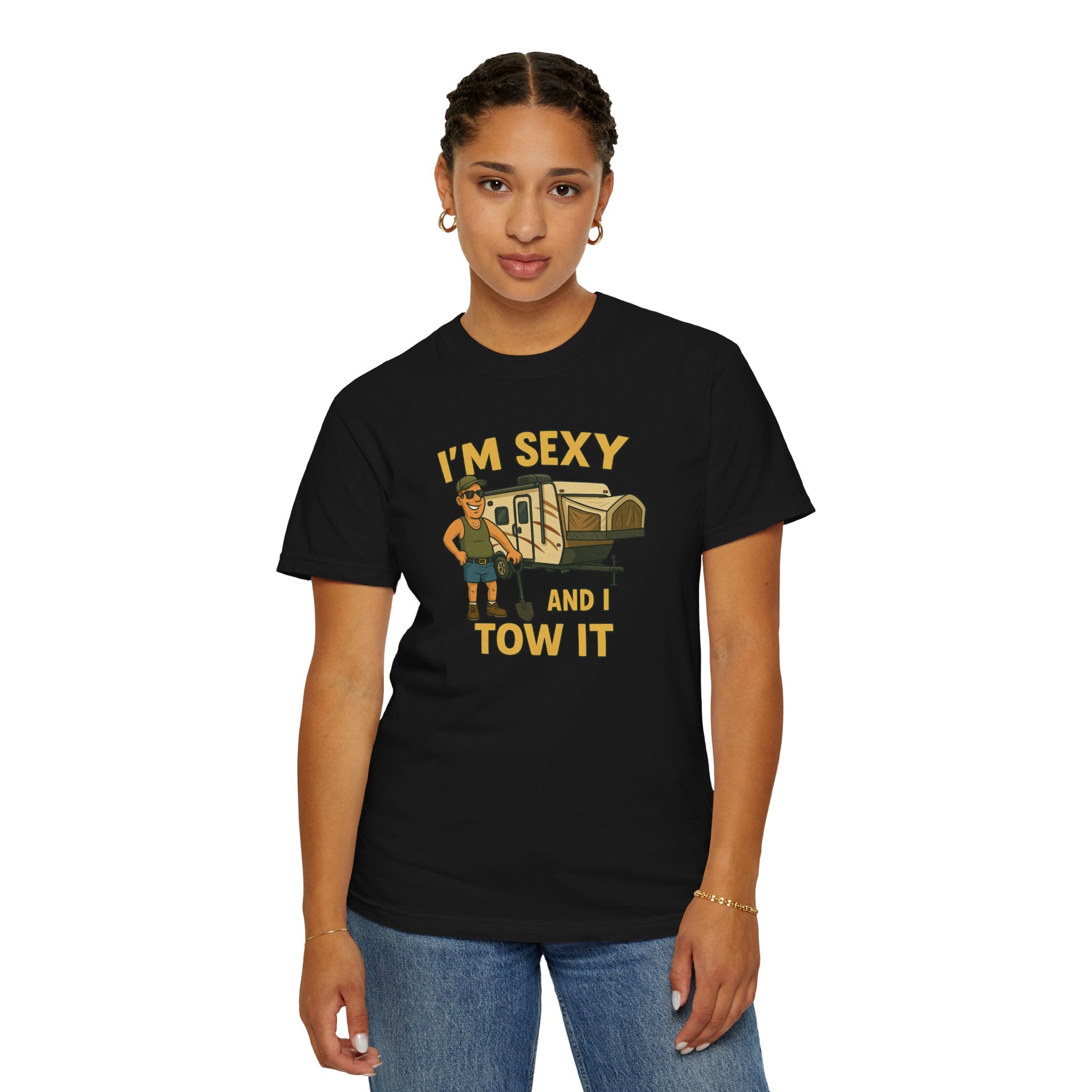 Playful Camping T-Shirt, I'm Sexy and I Tow It Tee, Unisex Outdoor Shirt, Funny Gift for RV Lovers, Travel T-Shirt, Casual Summer Wear