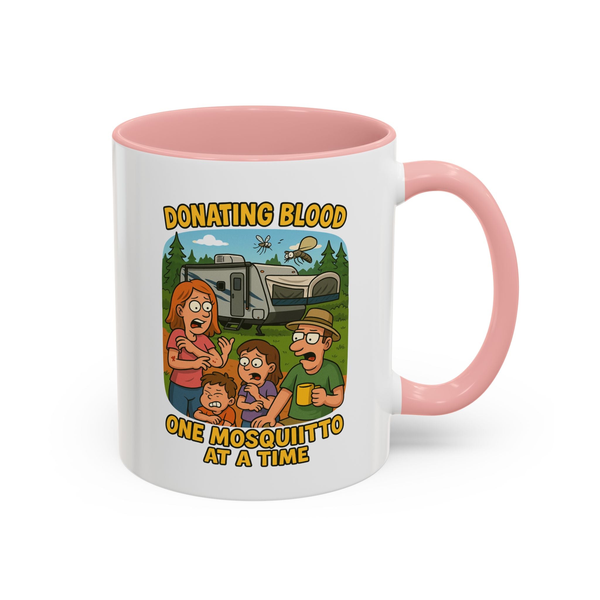 Donating Blood Coffee Mug with Fun Cartoon Design, Unique Gift for Nurses, Healthcare Workers, Humorous Office Mug, Blood Donation Awareness