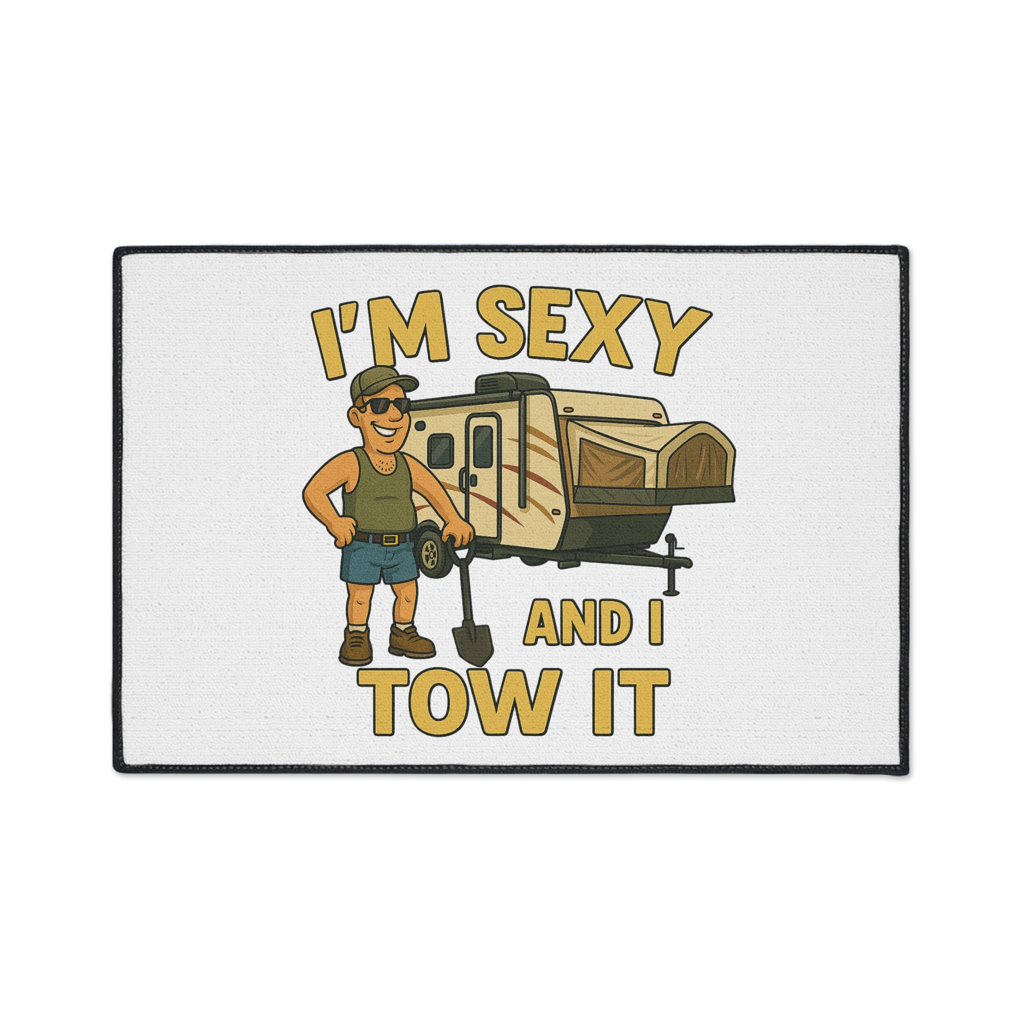 RV Themed Heavy Duty Floor Mat - Funny Camper Decor, Outdoor Rug, Farmhouse Welcome Mat, Camping Gift, Travel Vibes
