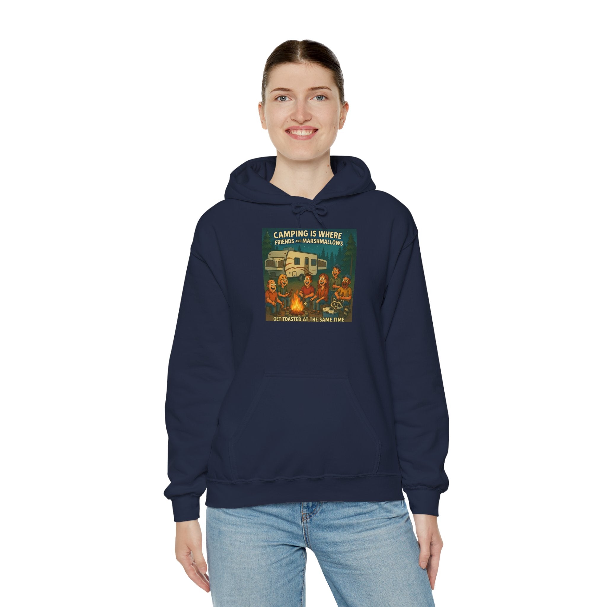 Vintage Camping Unisex Hooded Sweatshirt - Cozy Outdoor Lover Gift, Great for Campfire Nights, Adventure Apparel