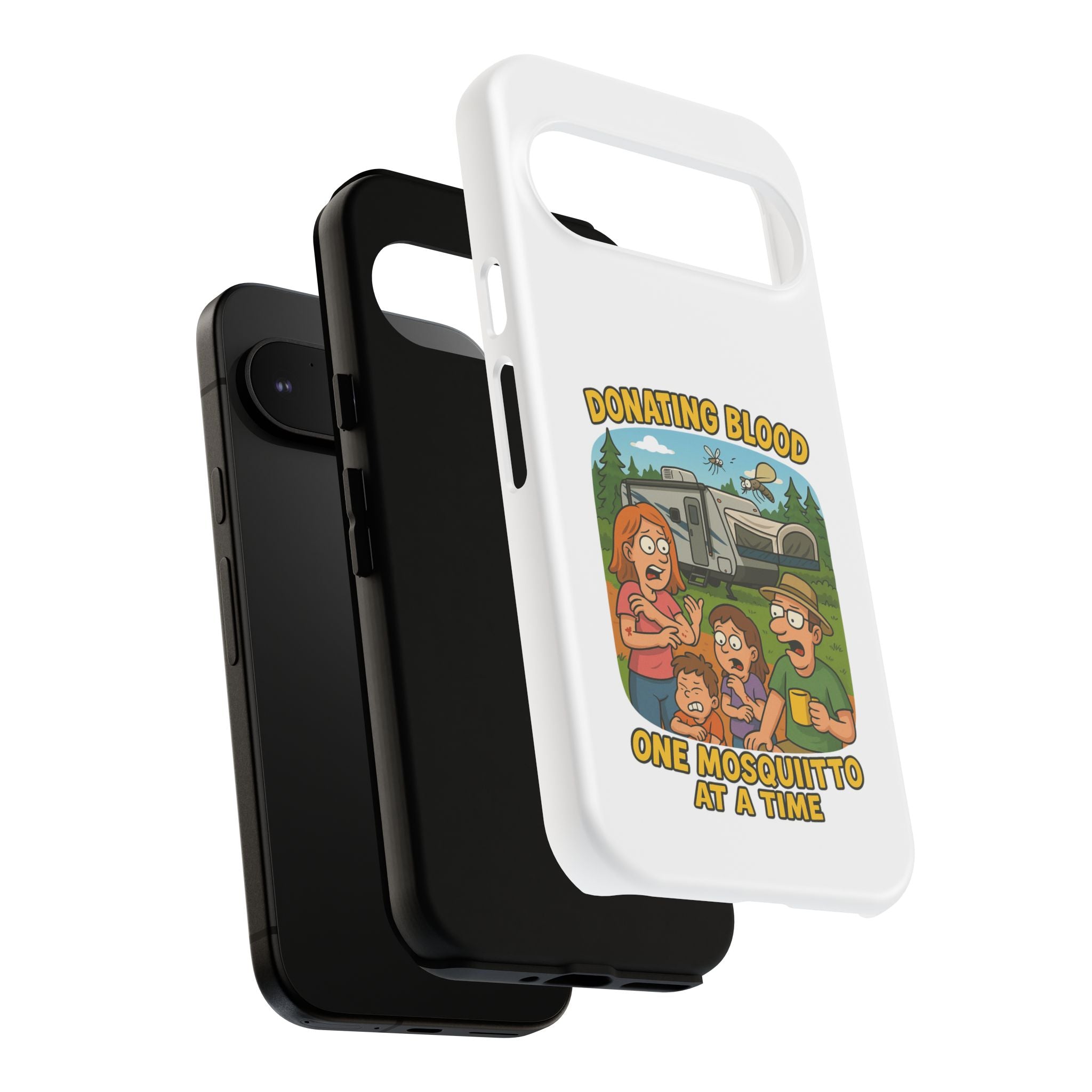 Humorous Phone Case - Donating Blood Mosquito Design, Funny Gift for Nurses, Outdoor Lovers, Eco-Friendly Gift, Summer Fun