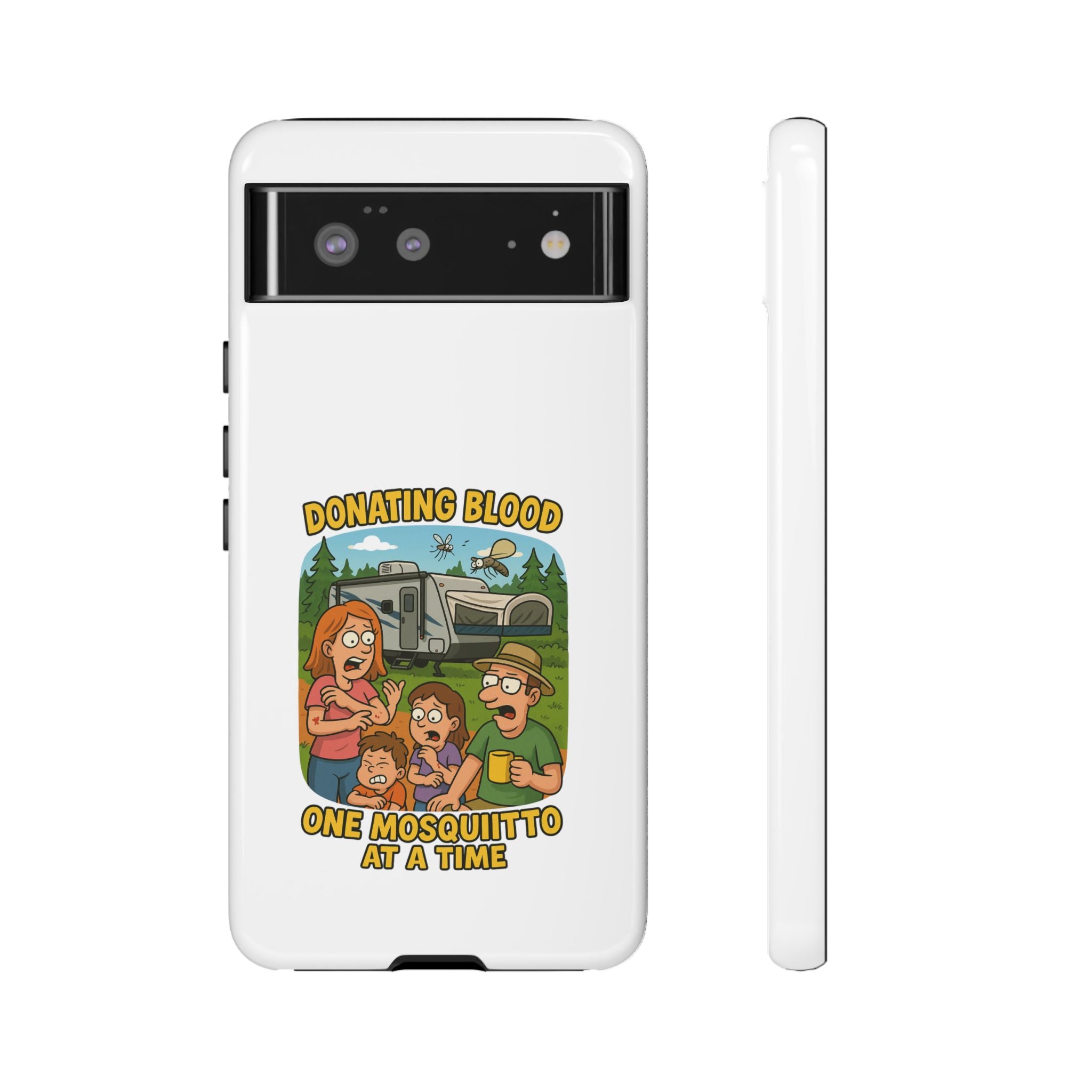 Humorous Phone Case - Donating Blood Mosquito Design, Funny Gift for Nurses, Outdoor Lovers, Eco-Friendly Gift, Summer Fun