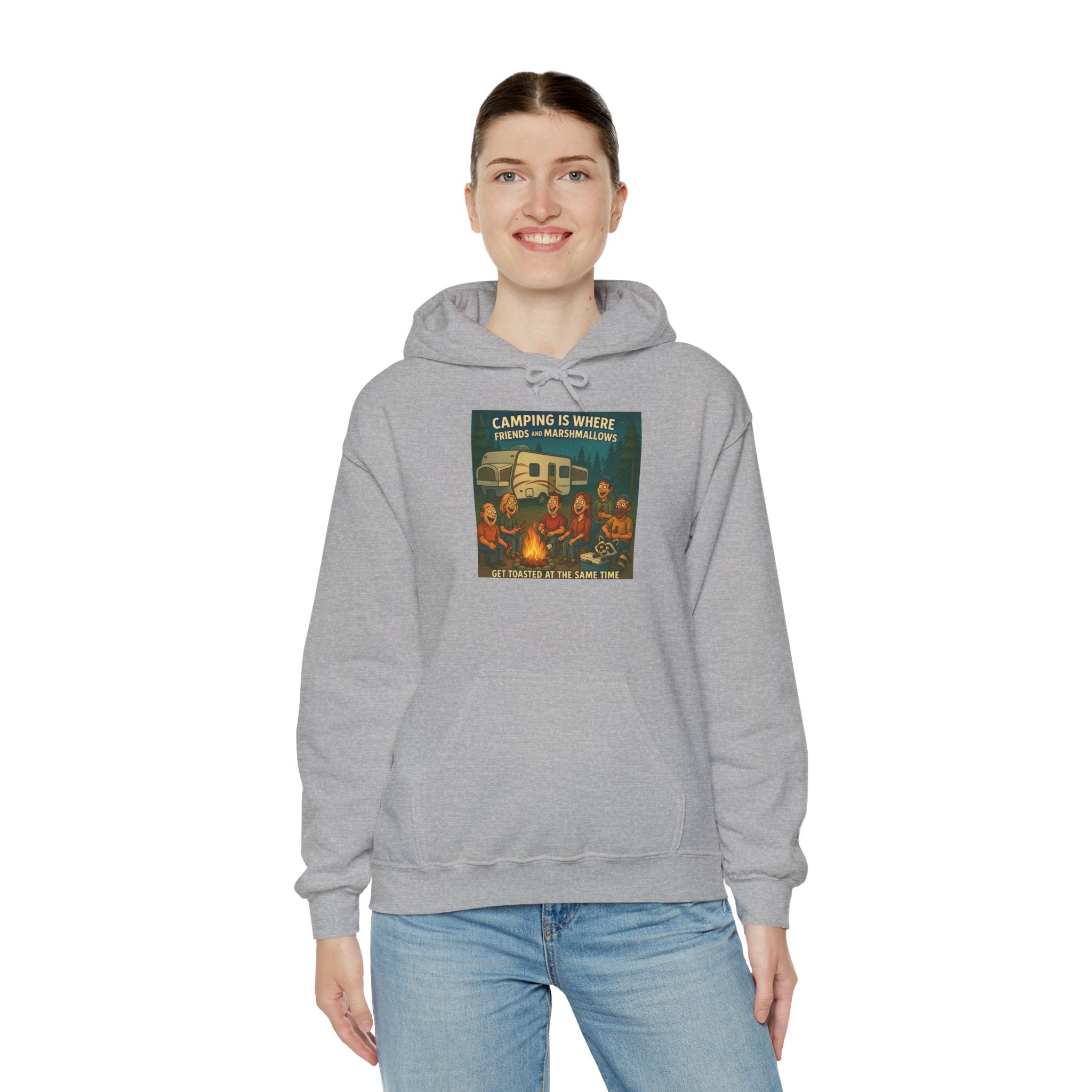 Vintage Camping Unisex Hooded Sweatshirt - Cozy Outdoor Lover Gift, Great for Campfire Nights, Adventure Apparel