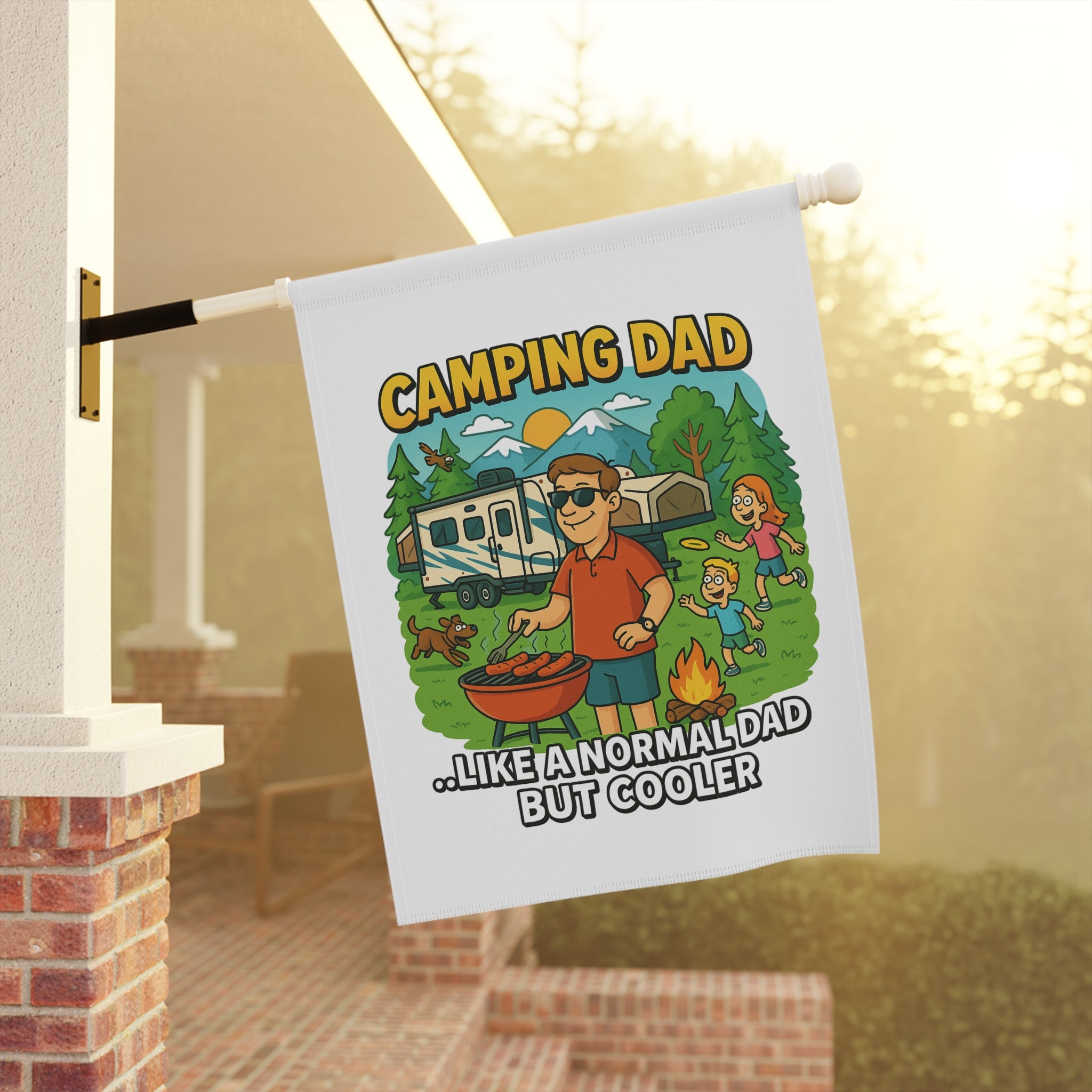 Camping Dad Garden Banner - Fun Outdoor Decor for Father's Day