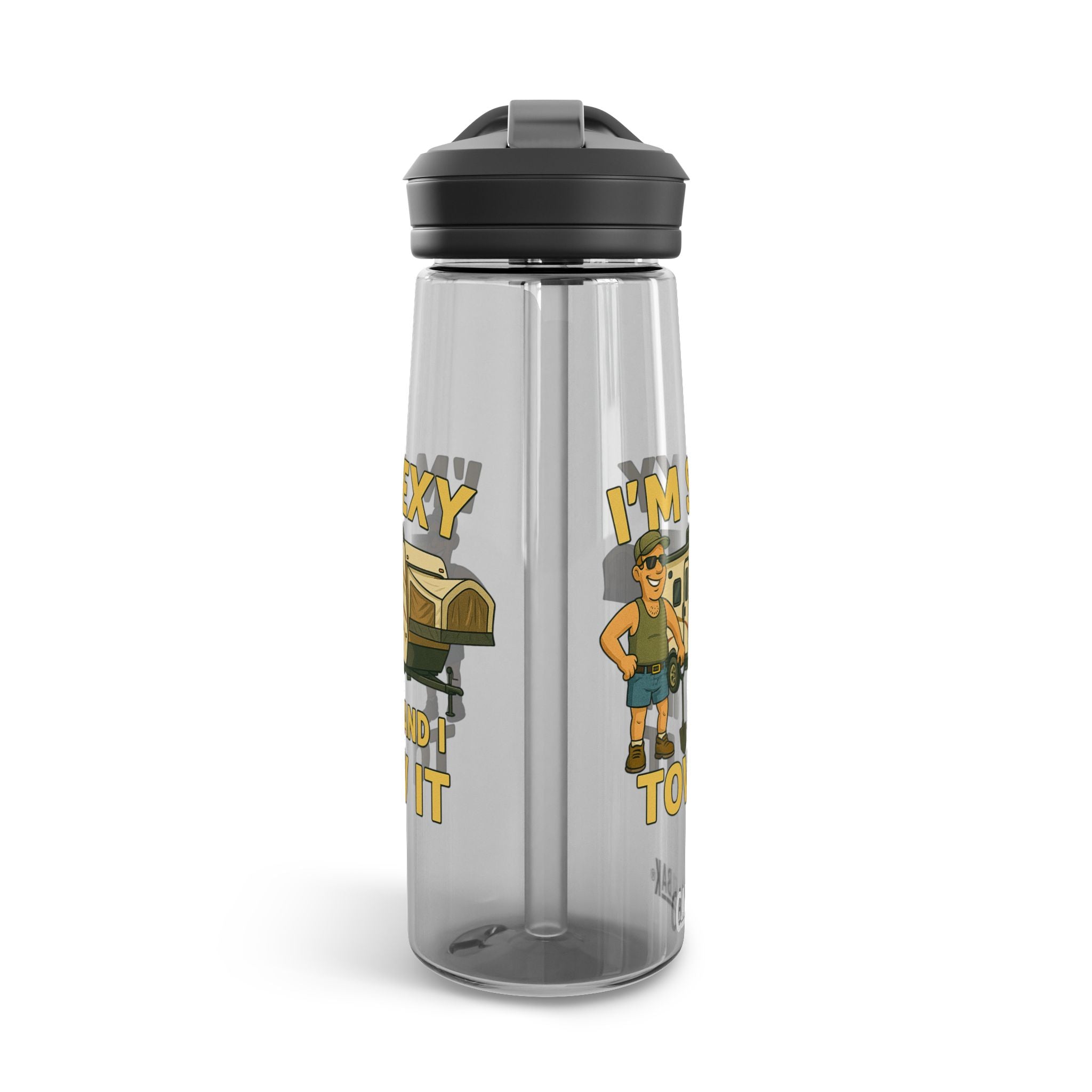 Funny Camper Water Bottle, 20oz/25oz, Outdoor Gear, Camping Gift, Humorous Hydration