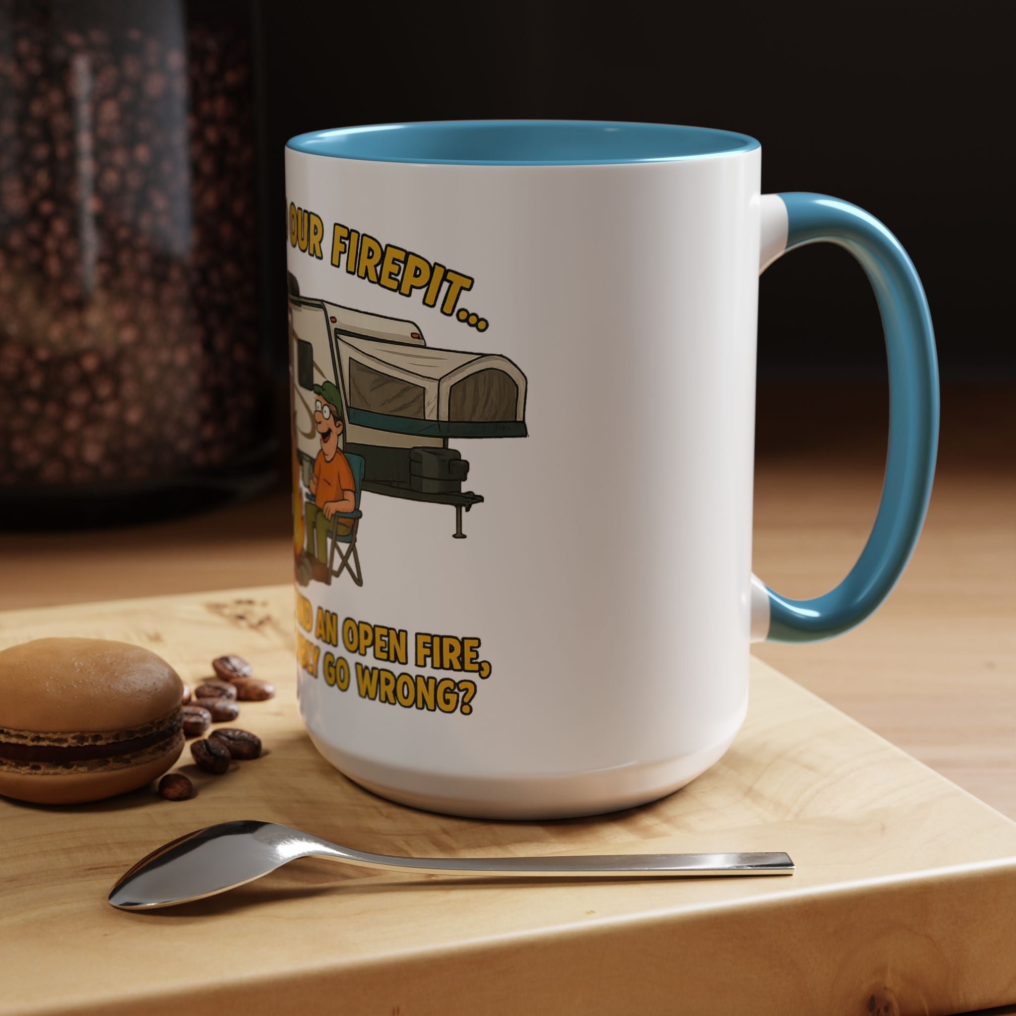 Cozy Firepit Mug | Ideal for Camping Lovers, Humorous Coffee Gifts, Outdoor Gatherings, Funny Kitchen Decor, Welcome Party Accessories