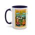 Life is fine with camping and wine Hybrid Camper Coffee Mug (11, 15oz)
