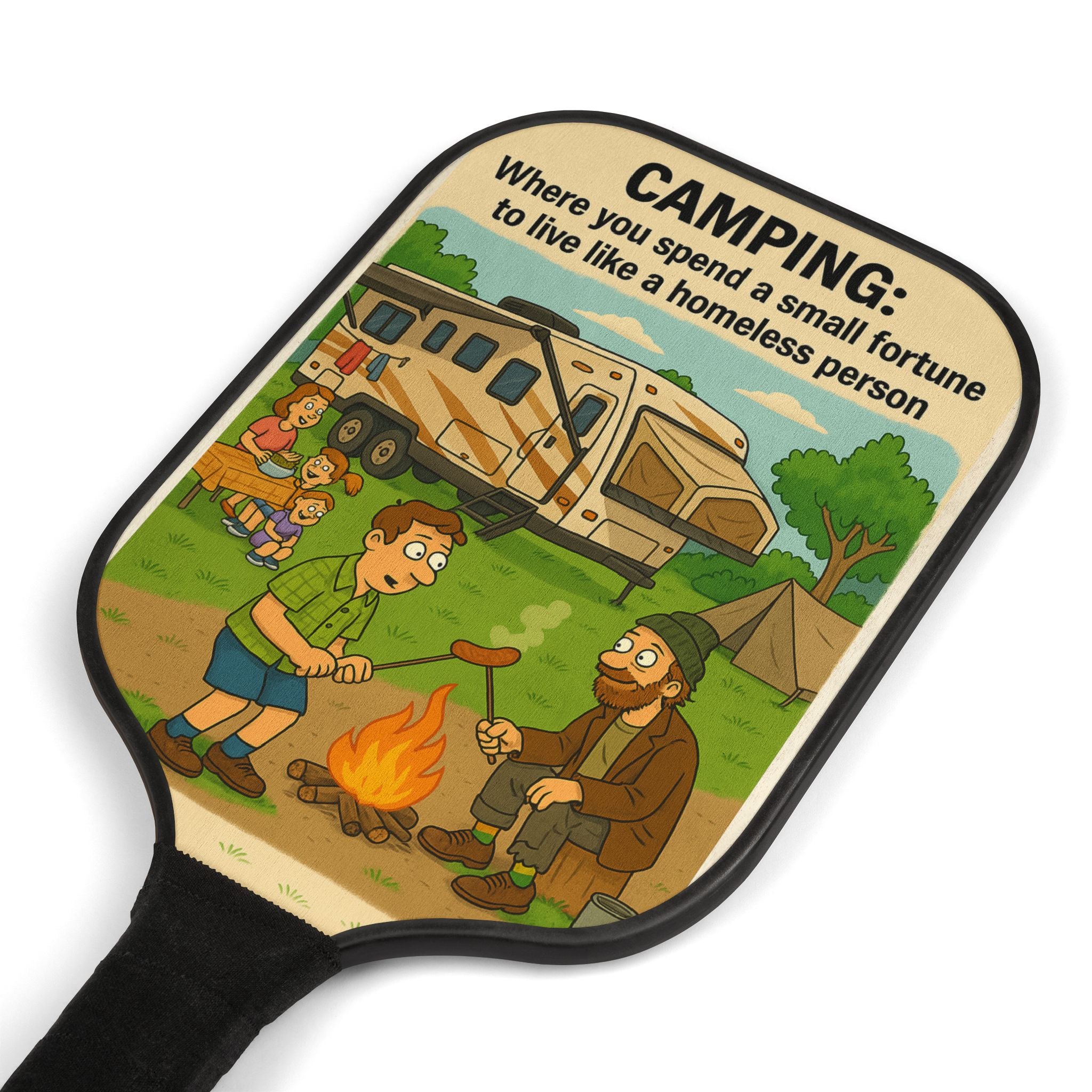 Pickleball Paddle Set - Funny Camping Theme, Outdoor Game Gear, Ideal Gift for Campers & Pickleball Enthusiasts, Unique Sports [...]