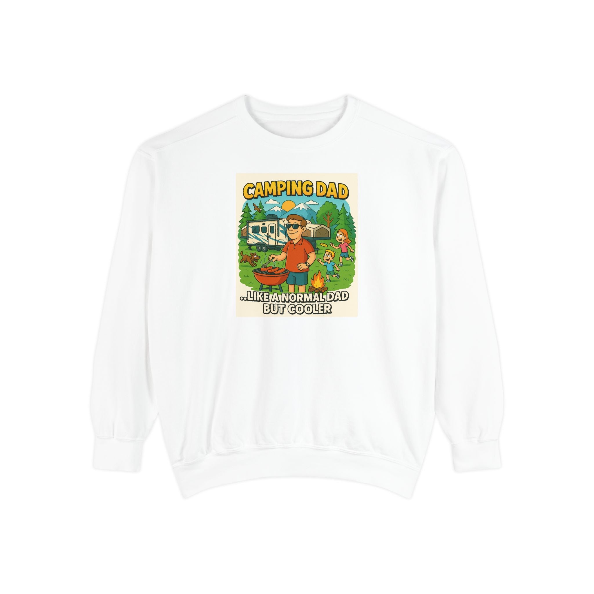 Camping Dad Unisex Garment-Dyed Sweatshirt