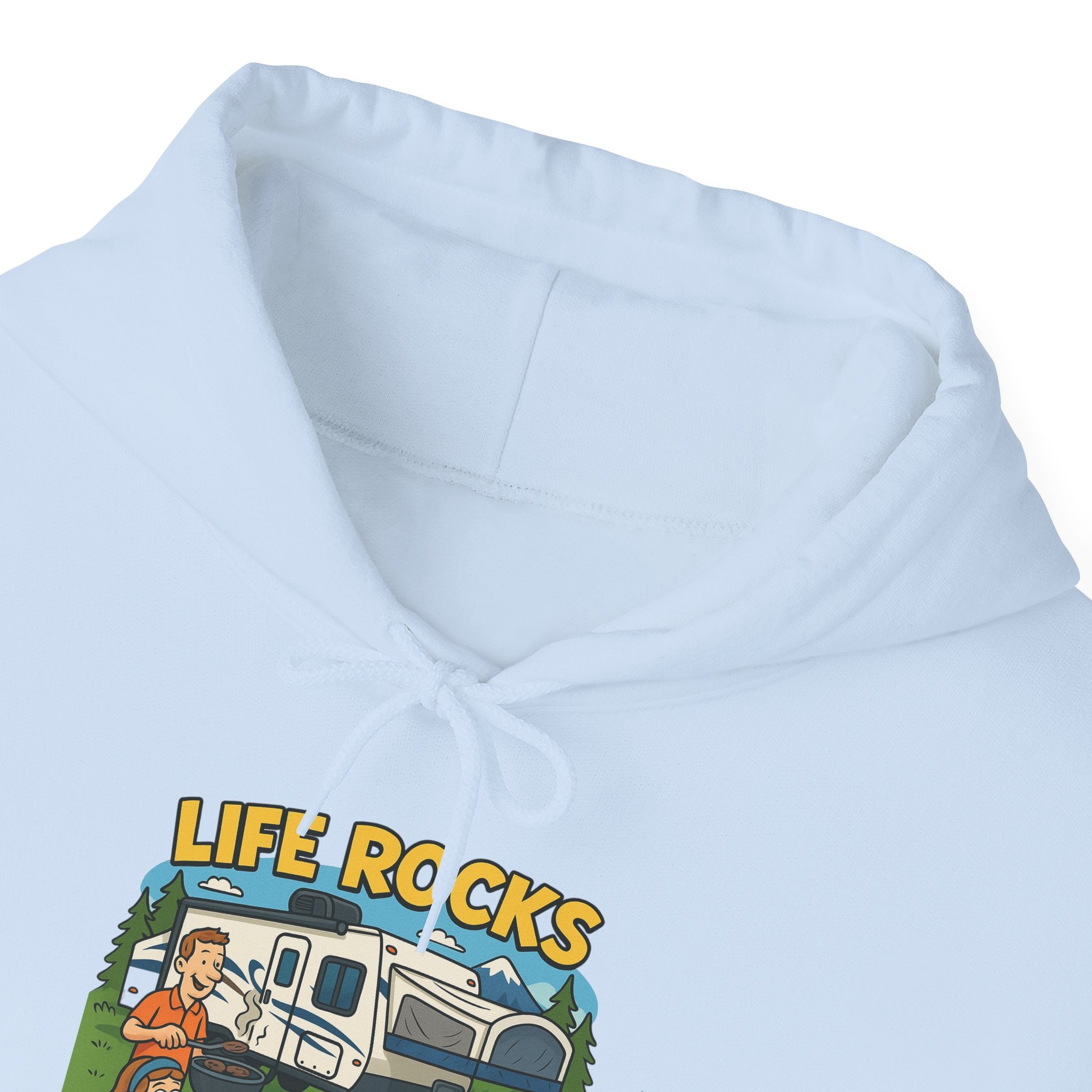 Campfire Adventure Hoodie with Retro Design, Cozy Gift for Outdoor Lovers, Perfect for Camping, Road Trips, and Casual Wear