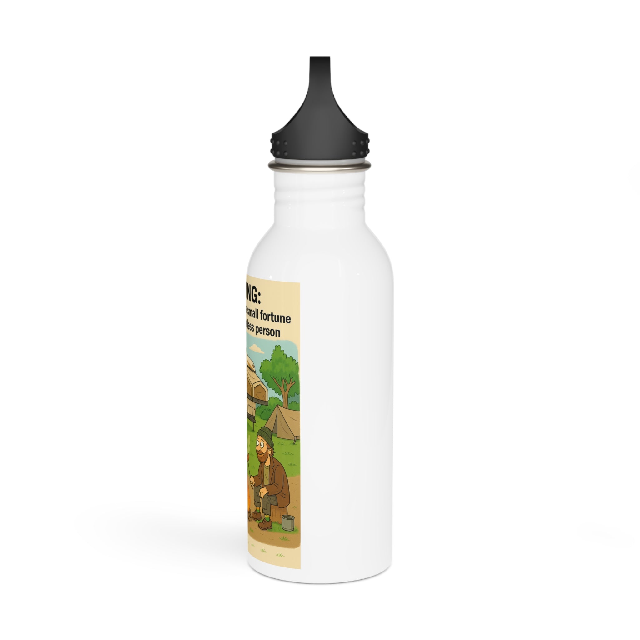 Camping Humor Stainless Steel Water Bottle | Outdoor Adventure, Gift for Campers, Travel Hydration, Hiking Essentials, Unique Camping Gift