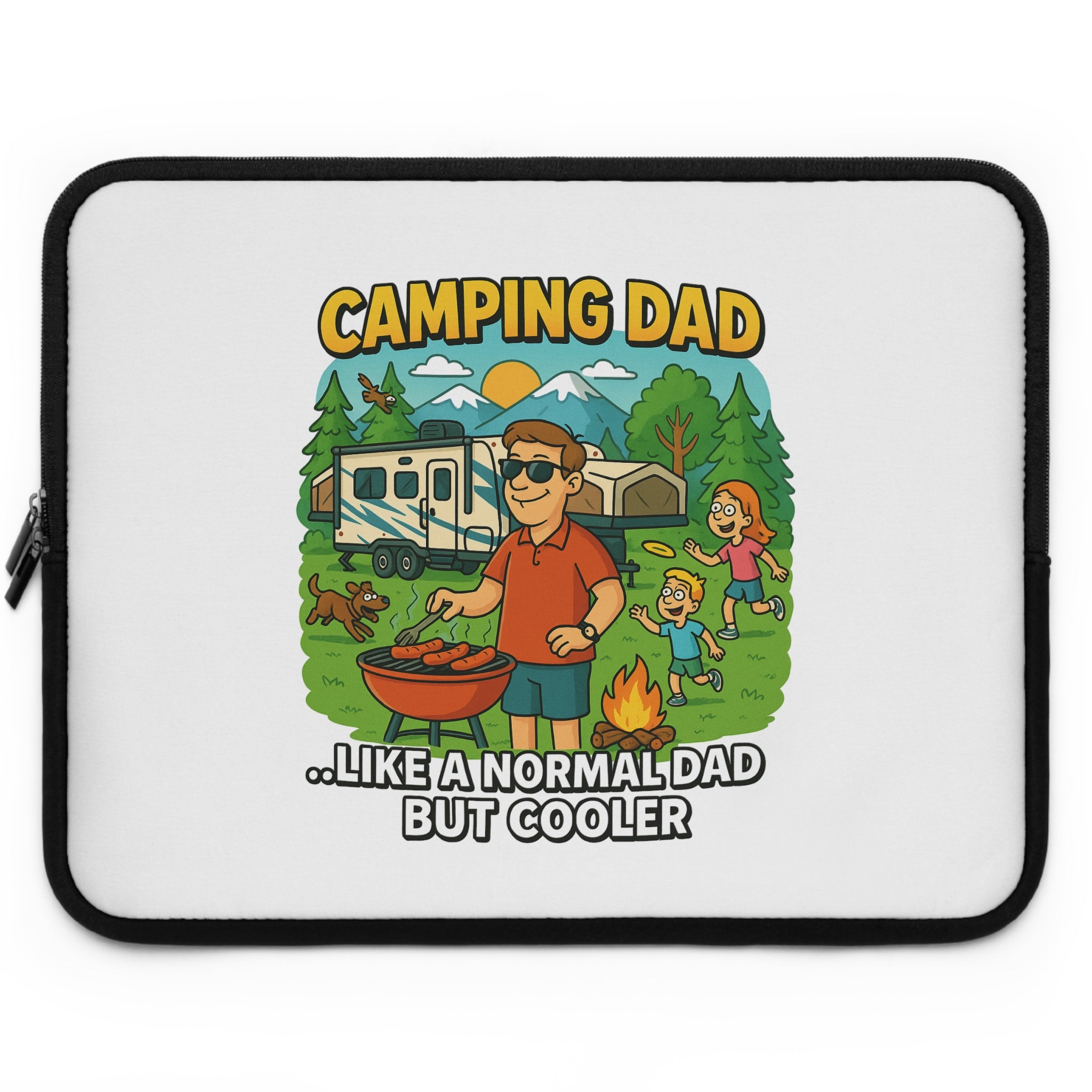 Camping Dad Laptop Sleeve - Fun Gift for Outdoor Enthusiasts