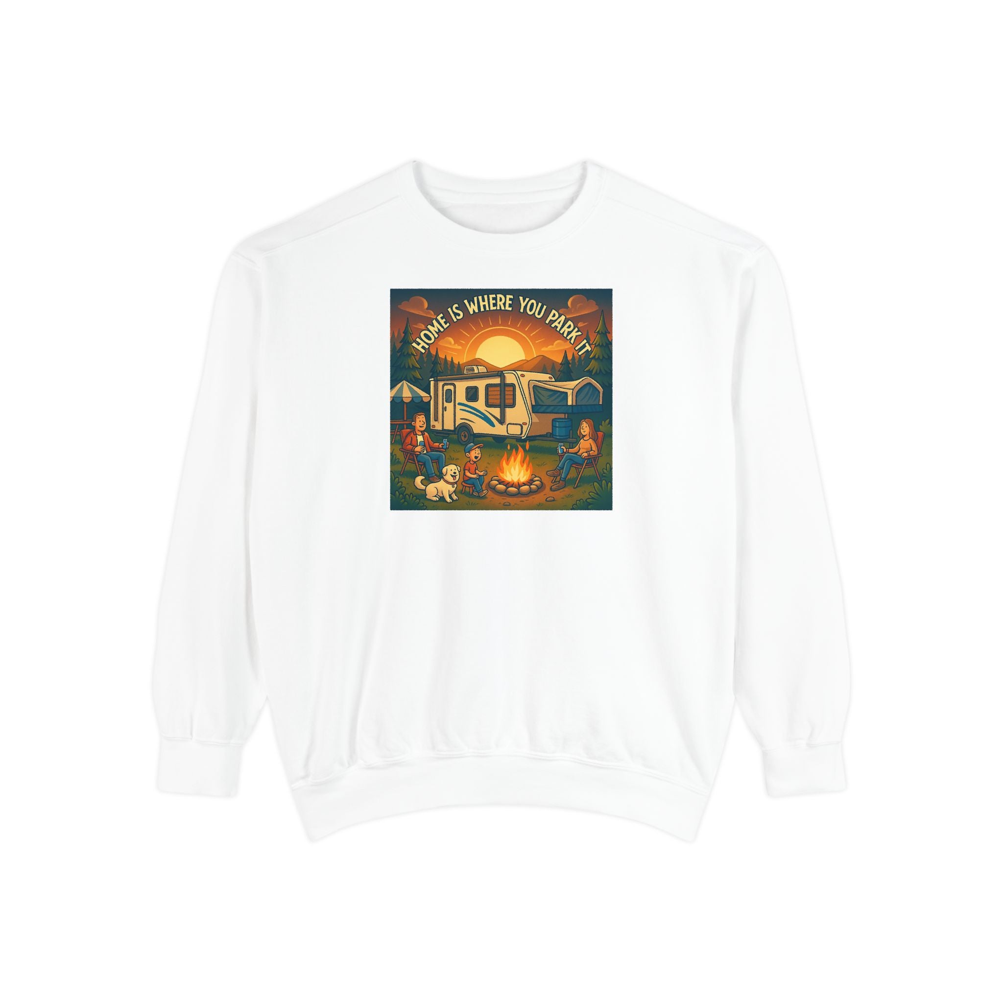 Cozy Campfire Sweatshirt for Adventure Lovers, Vintage Style, Unisex Garment-Dyed Sweatshirt, Camping Apparel, Gift for Outdoorsy [...]