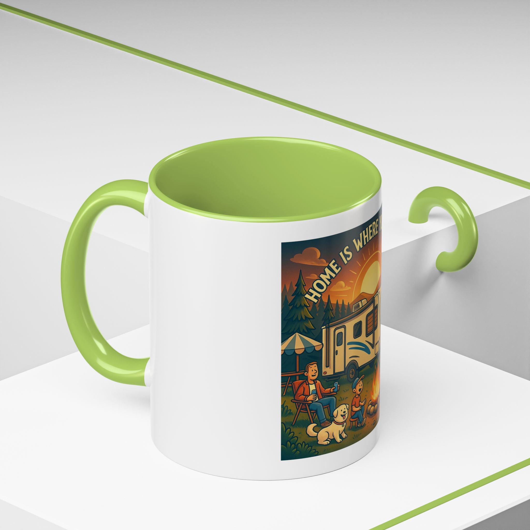 Camping Coffee Mug, Home is Where You Park It, RV Life Mug, Adventure Gift, Outdoor Enthusiast Drinkware