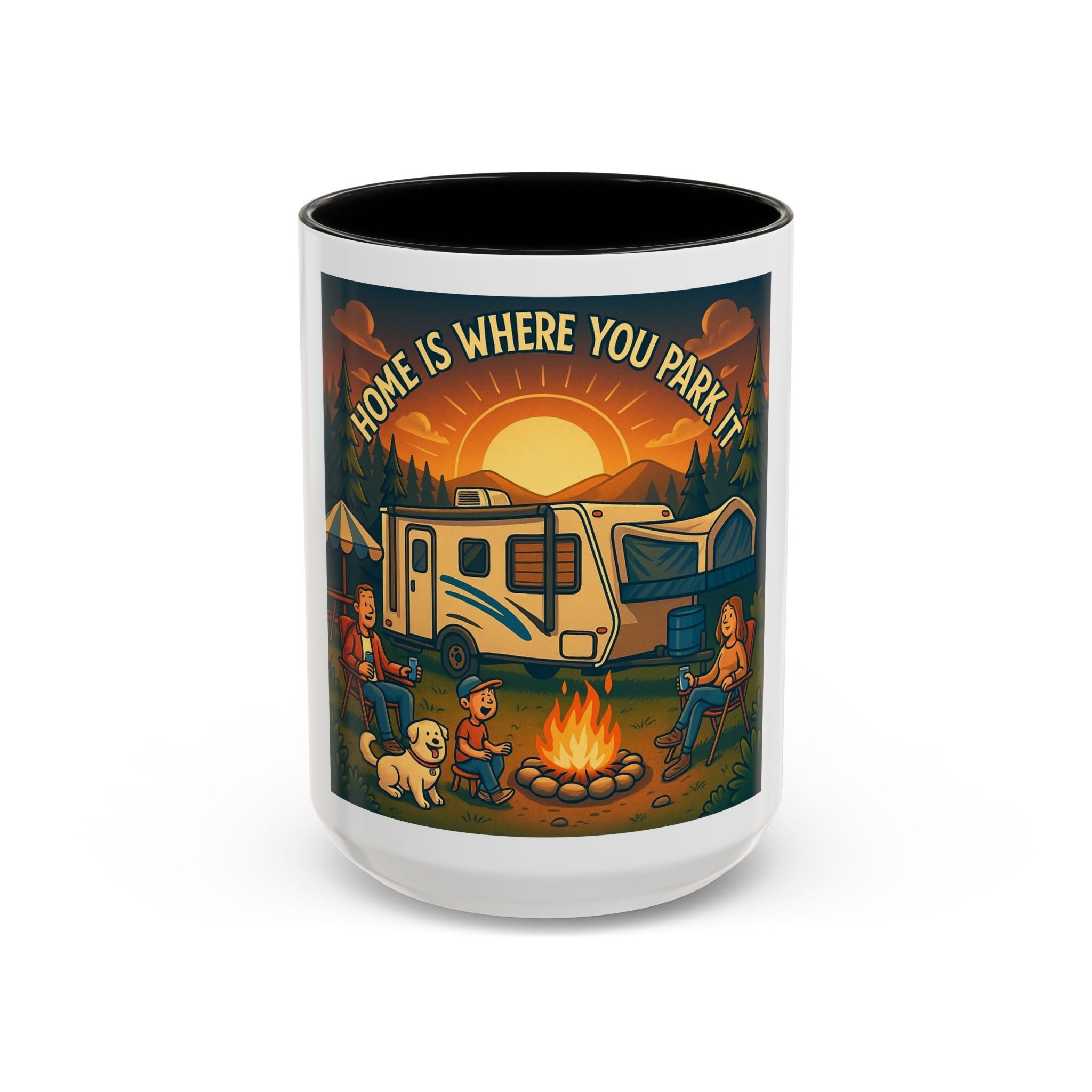 Camping Coffee Mug, Home is Where You Park It, RV Life Mug, Adventure Gift, Outdoor Enthusiast Drinkware