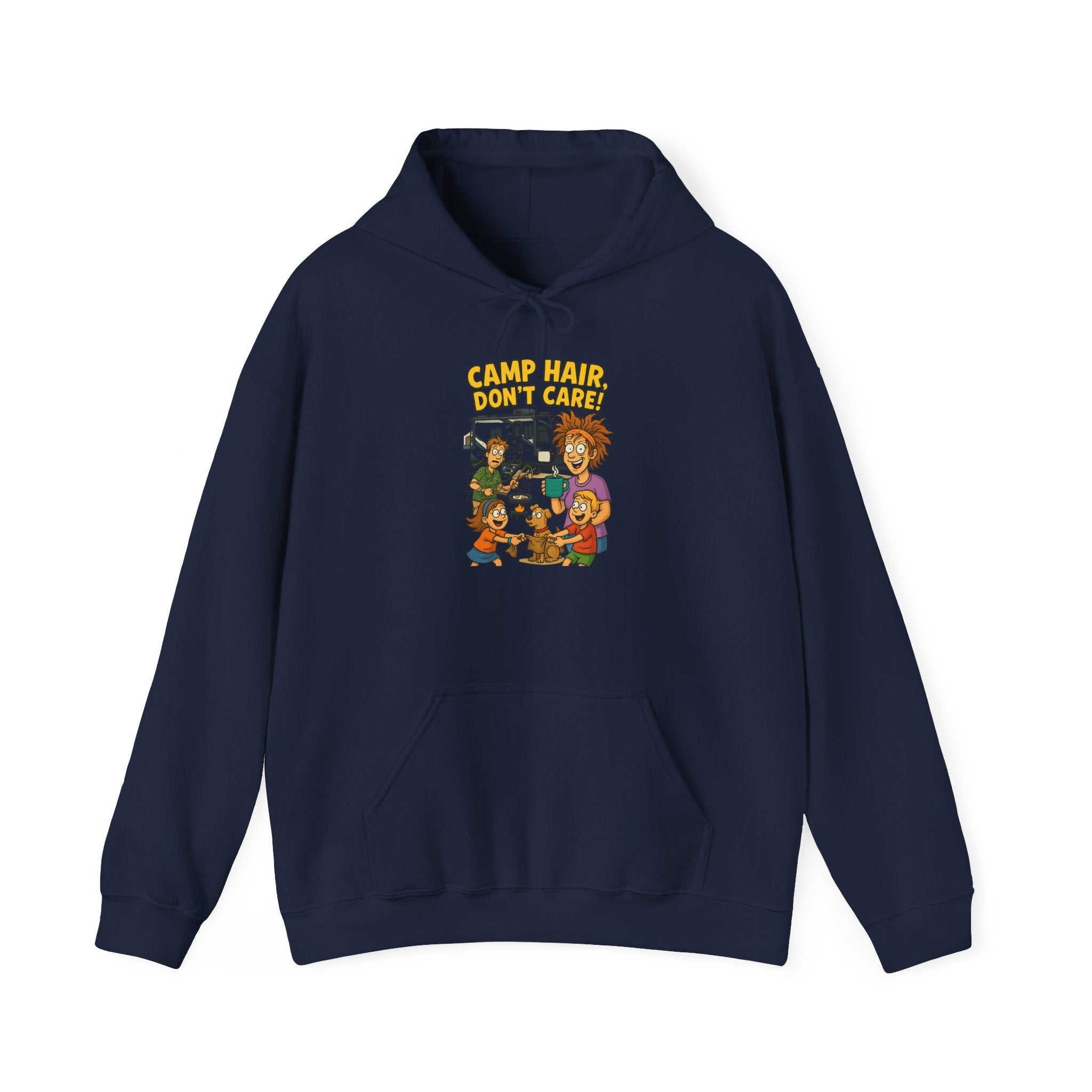 Camp Vibes Unisex Hooded Sweatshirt - Cozy, Funny Gift, Summer Nights, Outdoor Adventure, Camping Apparel