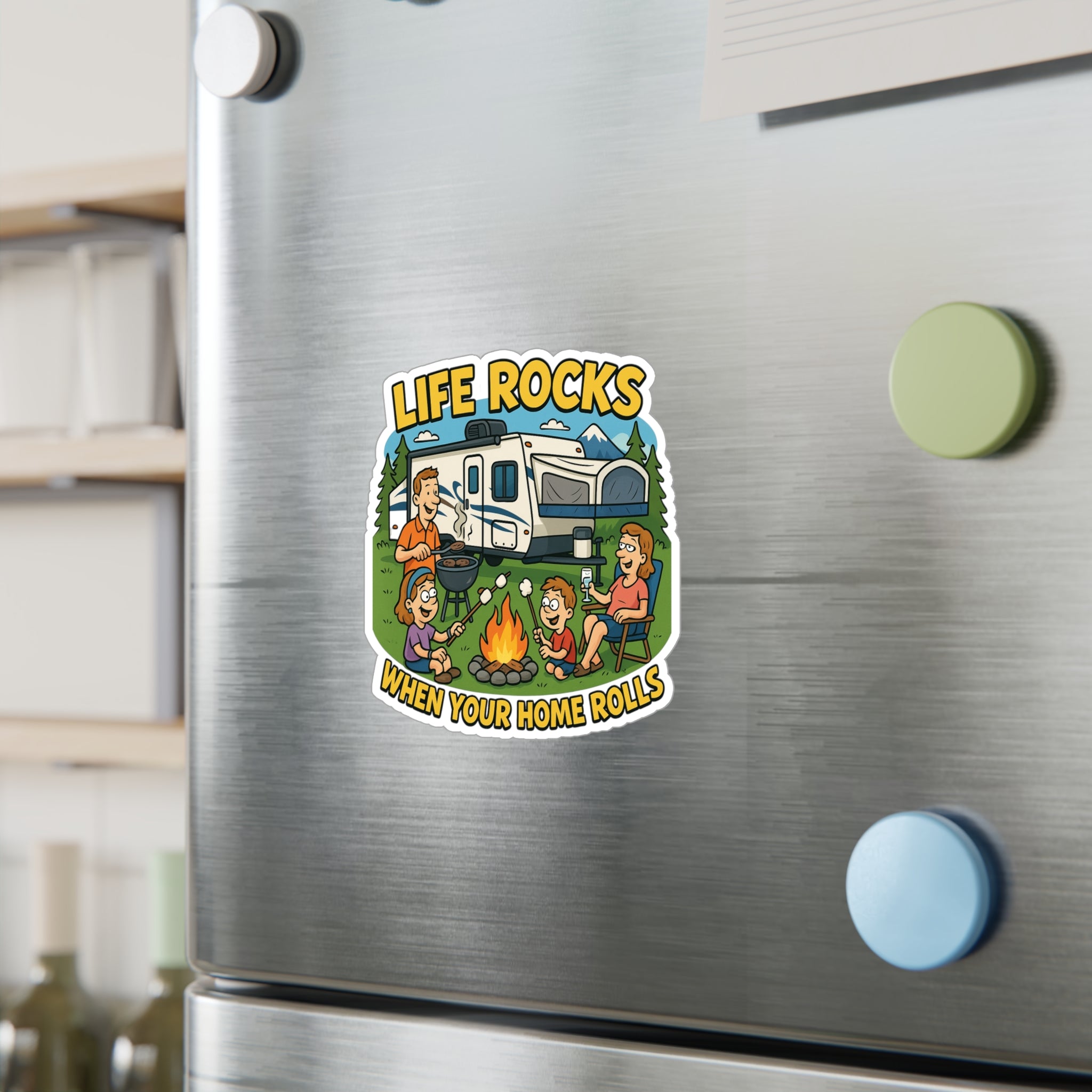 RV Life Vinyl Decals, Camping Stickers for Travelers, Adventure Decor, Outdoor Stickers, Home on Wheels