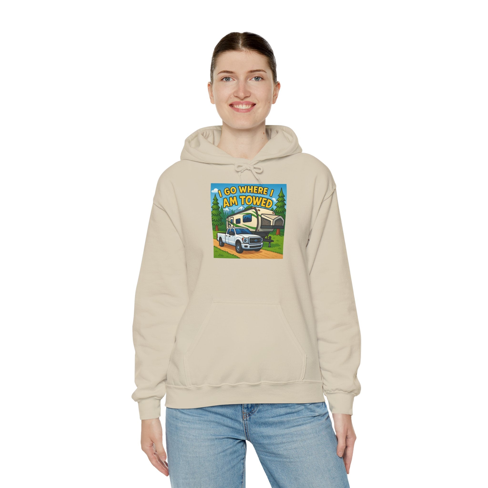 Adventure-Themed Hooded Sweatshirt - Perfect for Travel Enthusiasts, Camper Gifts, Cozy Outings, Outdoor Activities, Road Trip Essentials