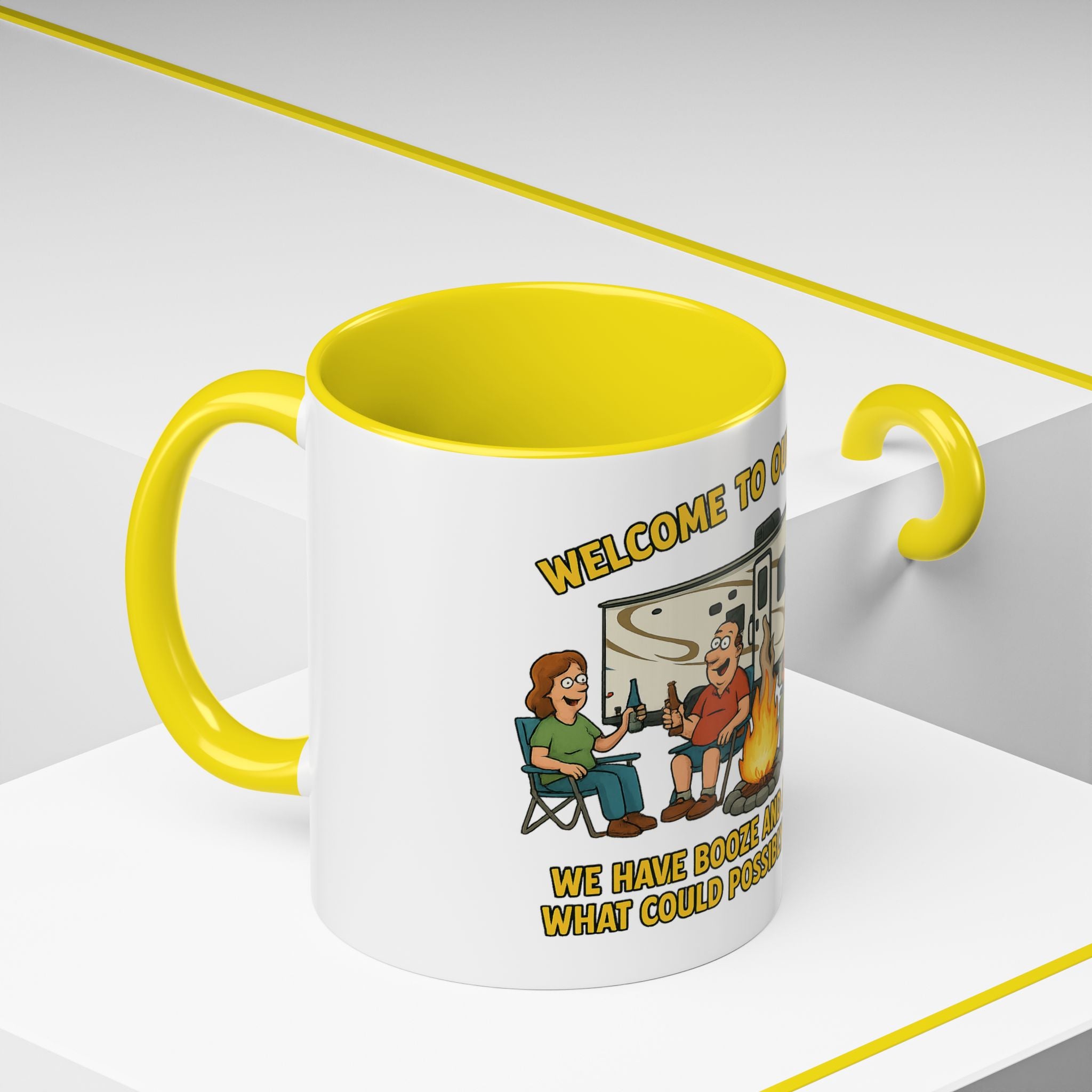 Cozy Firepit Mug | Ideal for Camping Lovers, Humorous Coffee Gifts, Outdoor Gatherings, Funny Kitchen Decor, Welcome Party Accessories