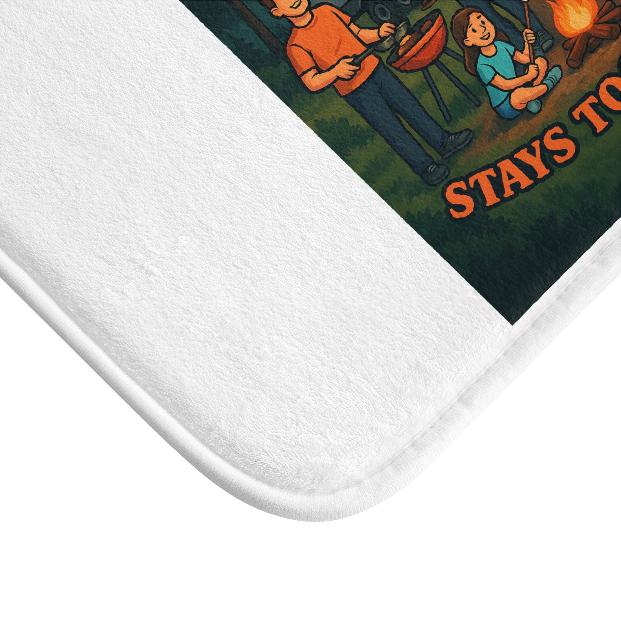 Camping Family Bath Mat - Cozy Rug for Home, Perfect Gift for Campers, RV Enthusiasts, Holiday Decor, Outdoor Lovers