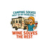 Vinyl Stickers for Camping Lovers, Fun Wine Decals, Outdoor Decor, RV Accessories, Gift for Wine Enthusiasts