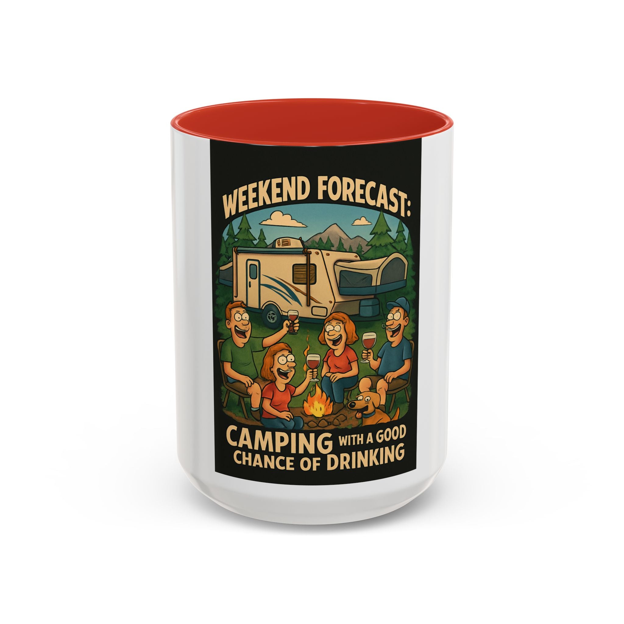 Camping Forecast Coffee Mug | Outdoor Adventure Gift | Funny Camper Mug | Gift for Campers | Camping Enthusiast Decor