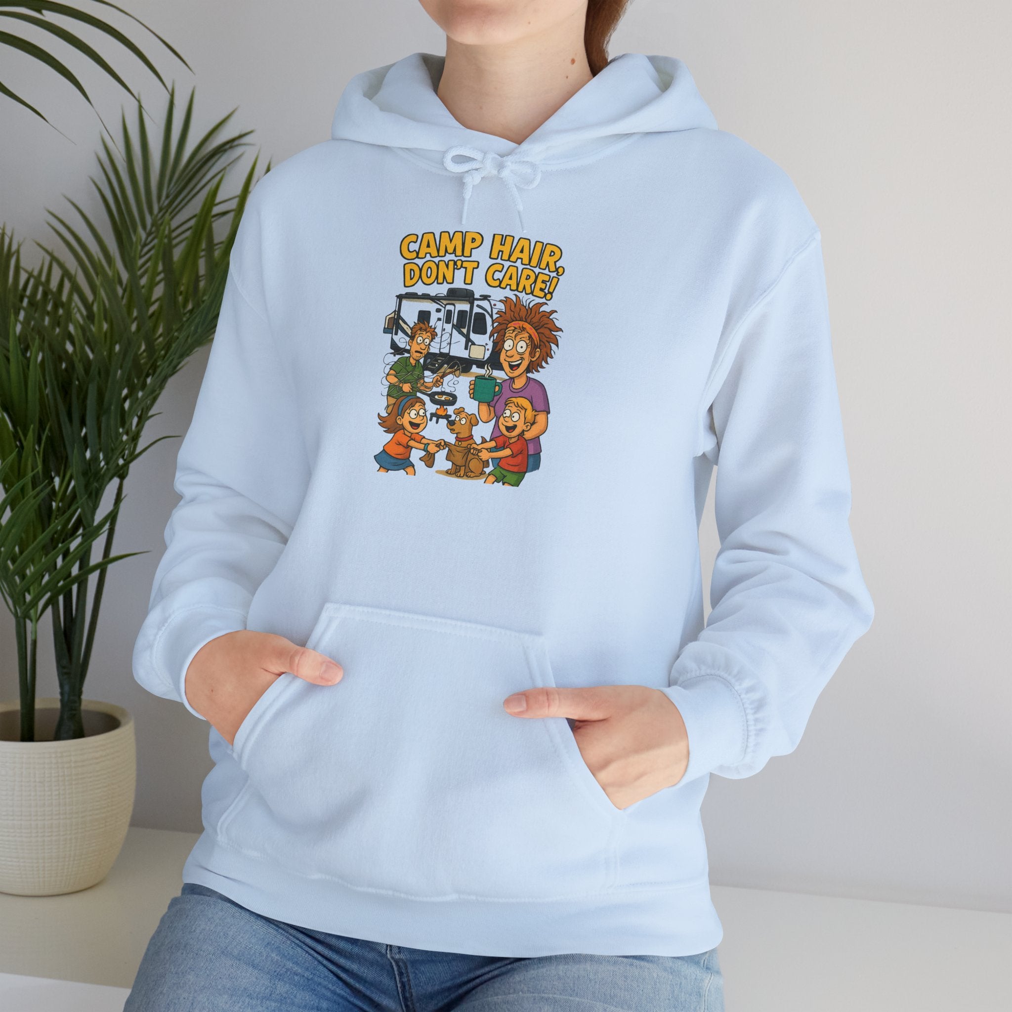 Camp Vibes Unisex Hooded Sweatshirt - Cozy, Funny Gift, Summer Nights, Outdoor Adventure, Camping Apparel