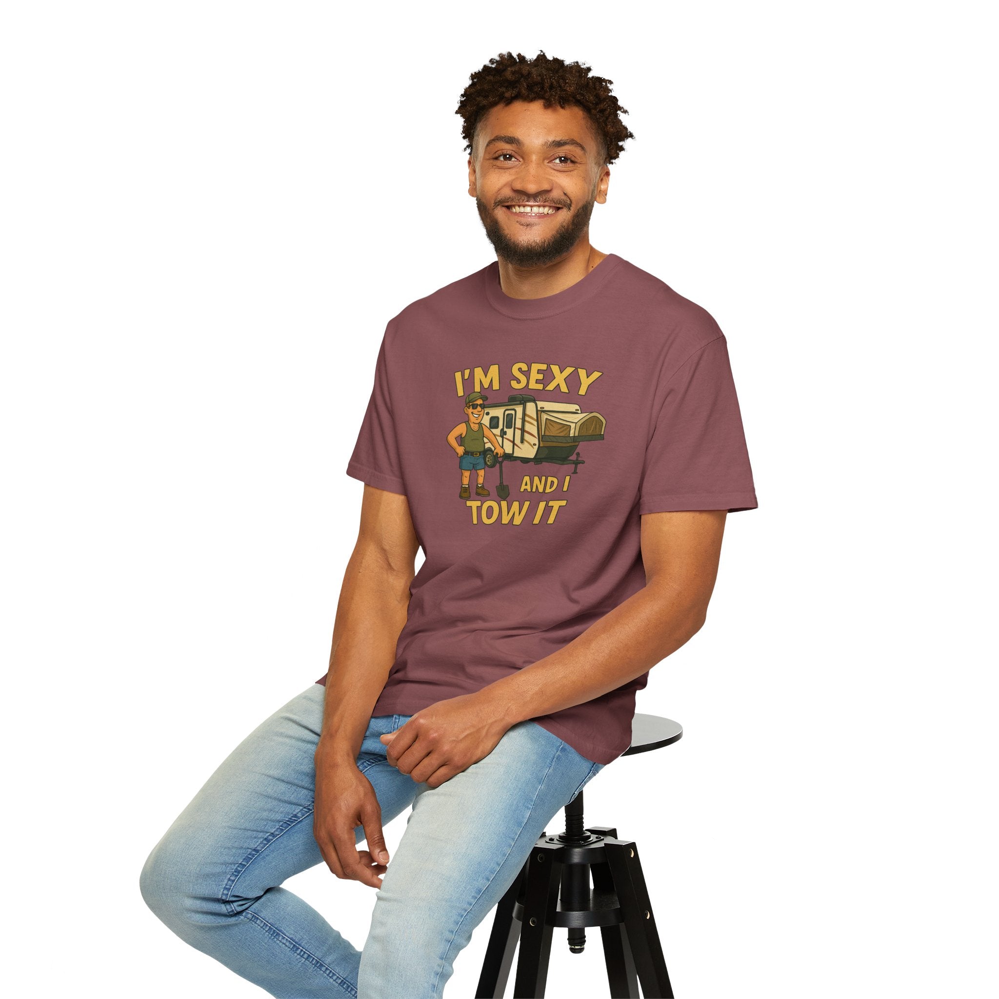 Playful Camping T-Shirt, I'm Sexy and I Tow It Tee, Unisex Outdoor Shirt, Funny Gift for RV Lovers, Travel T-Shirt, Casual Summer Wear