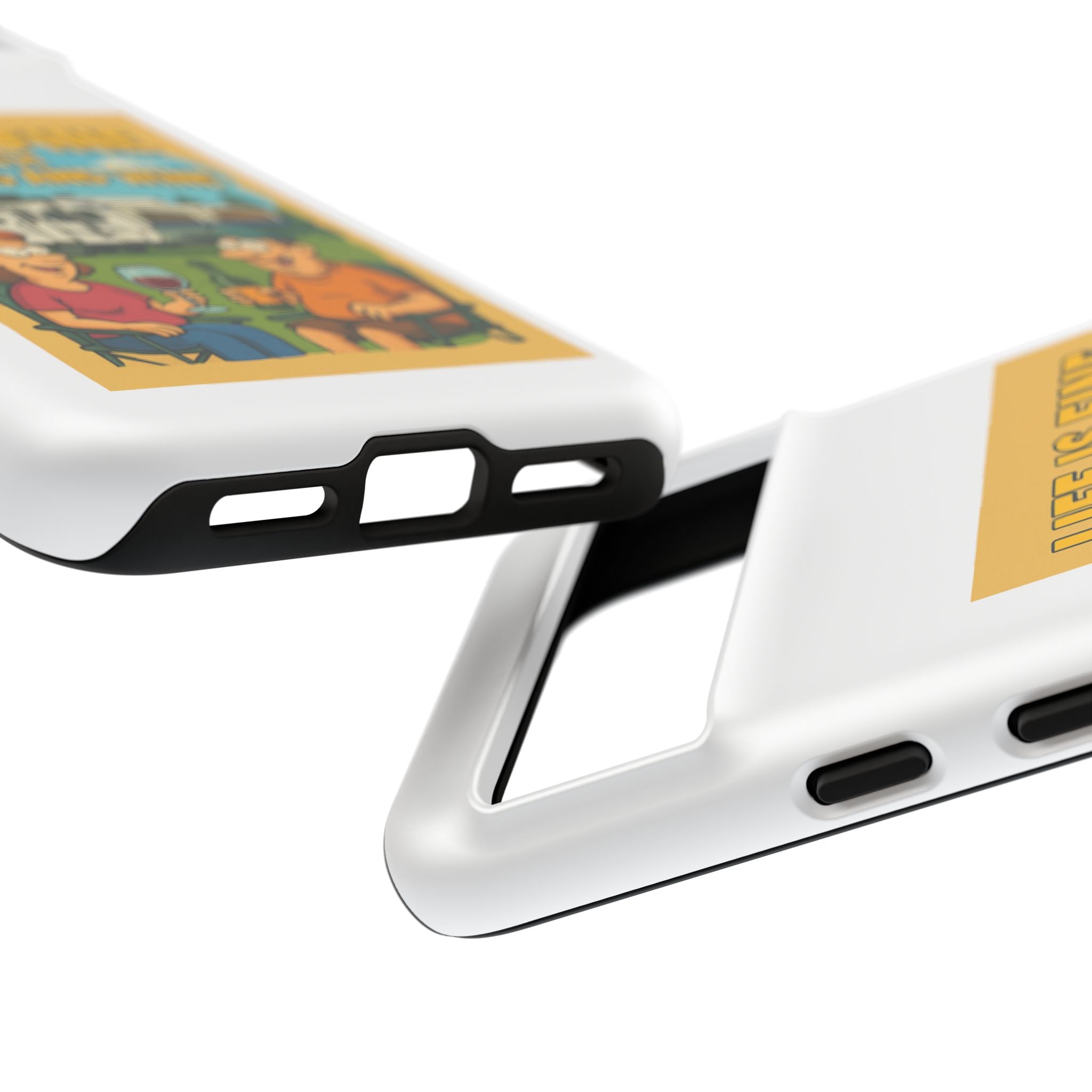 Camping & Wine Phone Case, Outdoor Adventure Accessory, Fun Gift for Campers, Summer Travel Essential, RV Lover Present