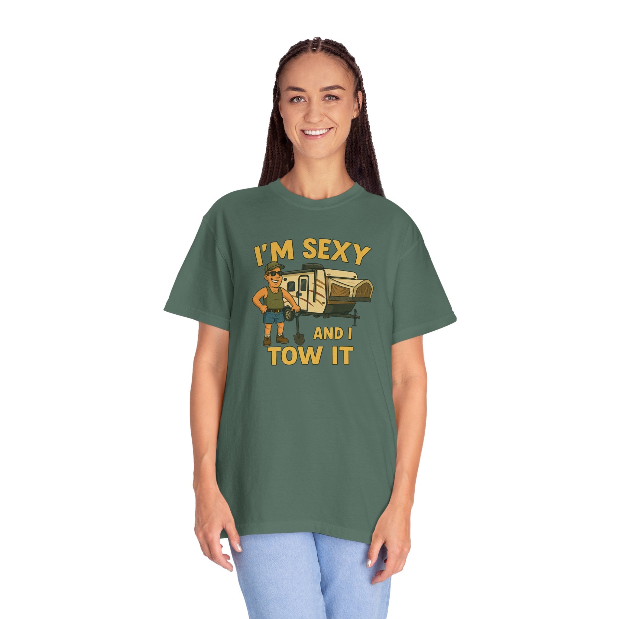 Playful Camping T-Shirt, I'm Sexy and I Tow It Tee, Unisex Outdoor Shirt, Funny Gift for RV Lovers, Travel T-Shirt, Casual Summer Wear