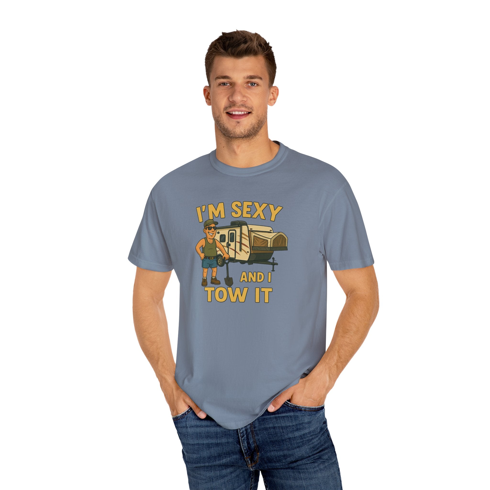 Playful Camping T-Shirt, I'm Sexy and I Tow It Tee, Unisex Outdoor Shirt, Funny Gift for RV Lovers, Travel T-Shirt, Casual Summer Wear