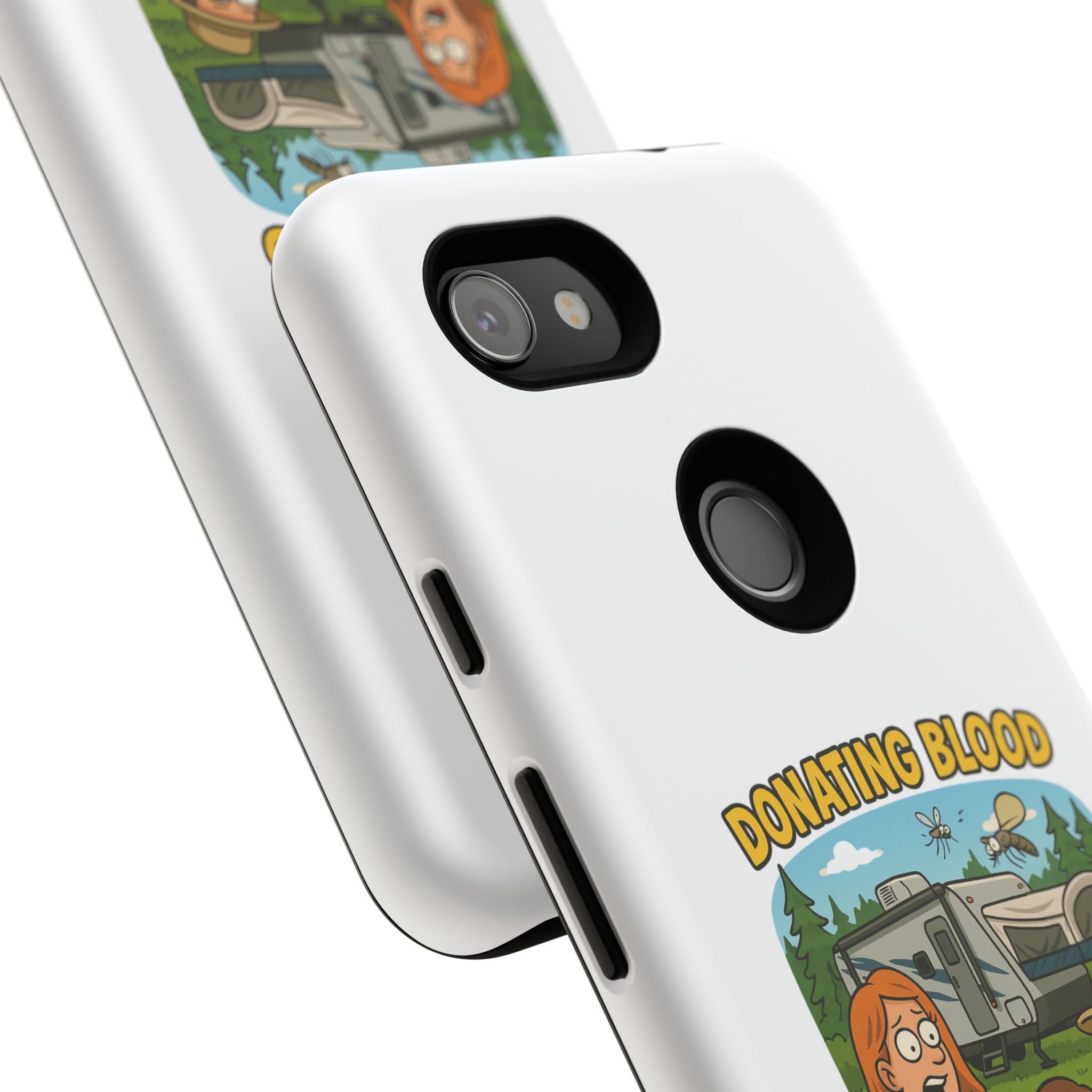 Humorous Phone Case - Donating Blood Mosquito Design, Funny Gift for Nurses, Outdoor Lovers, Eco-Friendly Gift, Summer Fun