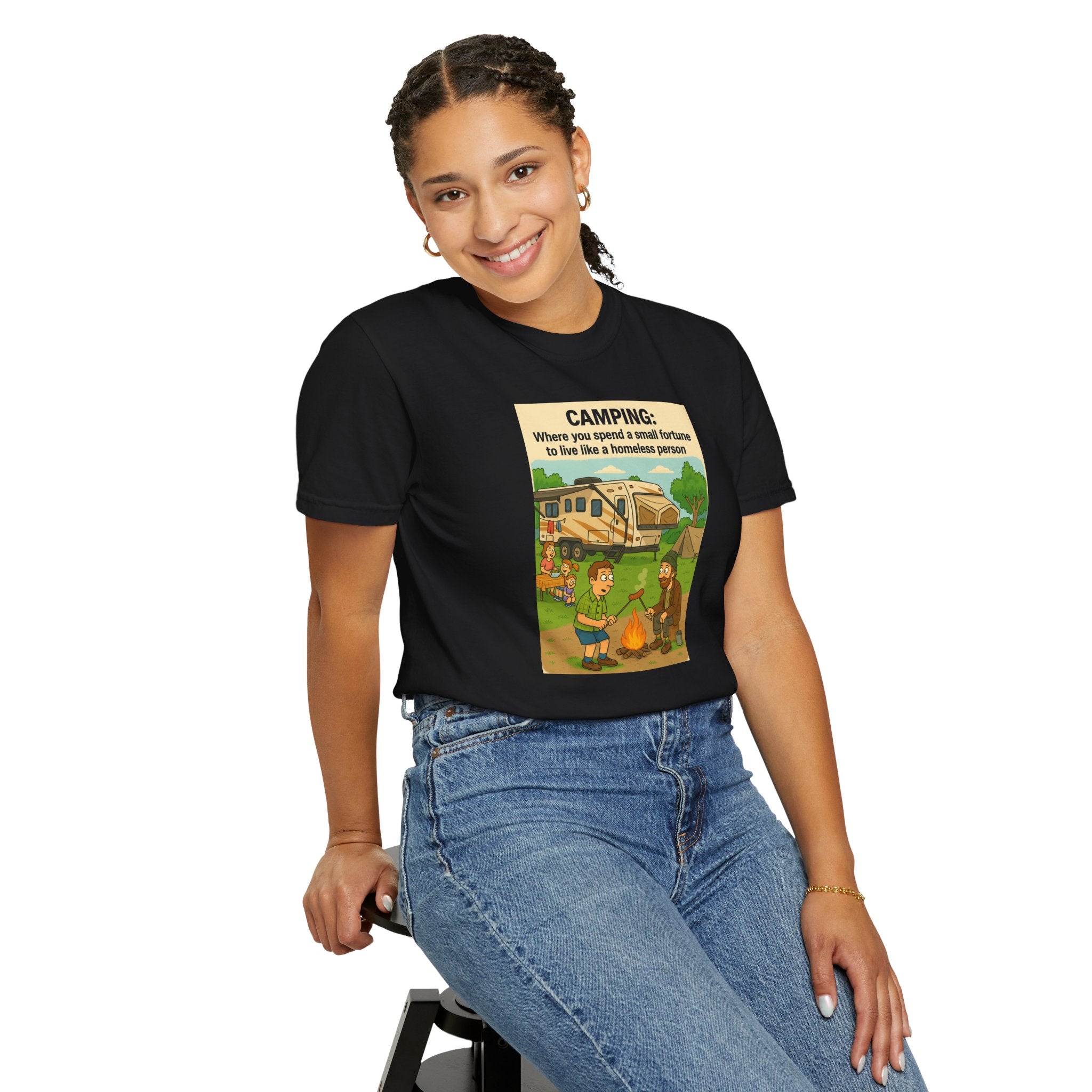 Camping Humor T-Shirt, Unisex Graphic Tee, Adventure Gift, Outdoor Lover Apparel, Funny Camping Shirt
