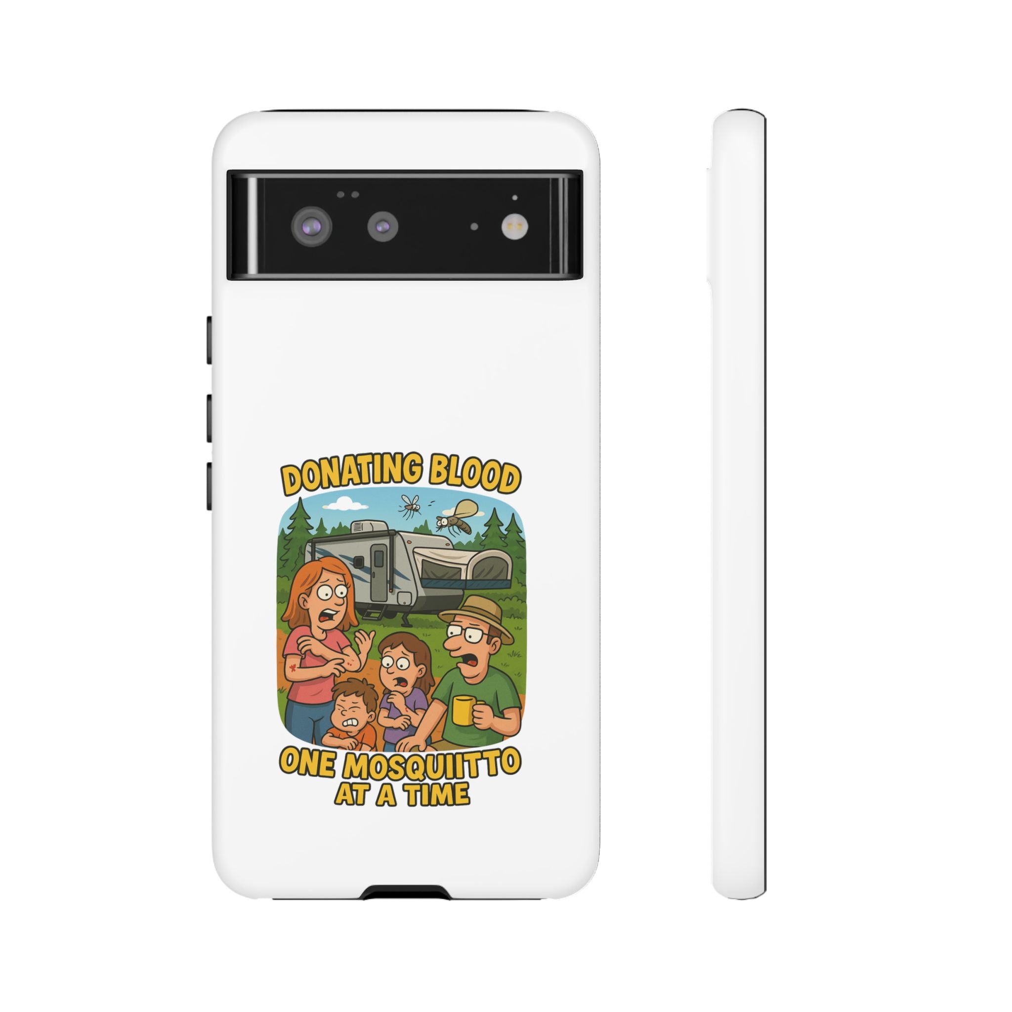 Humorous Phone Case - Donating Blood Mosquito Design, Funny Gift for Nurses, Outdoor Lovers, Eco-Friendly Gift, Summer Fun