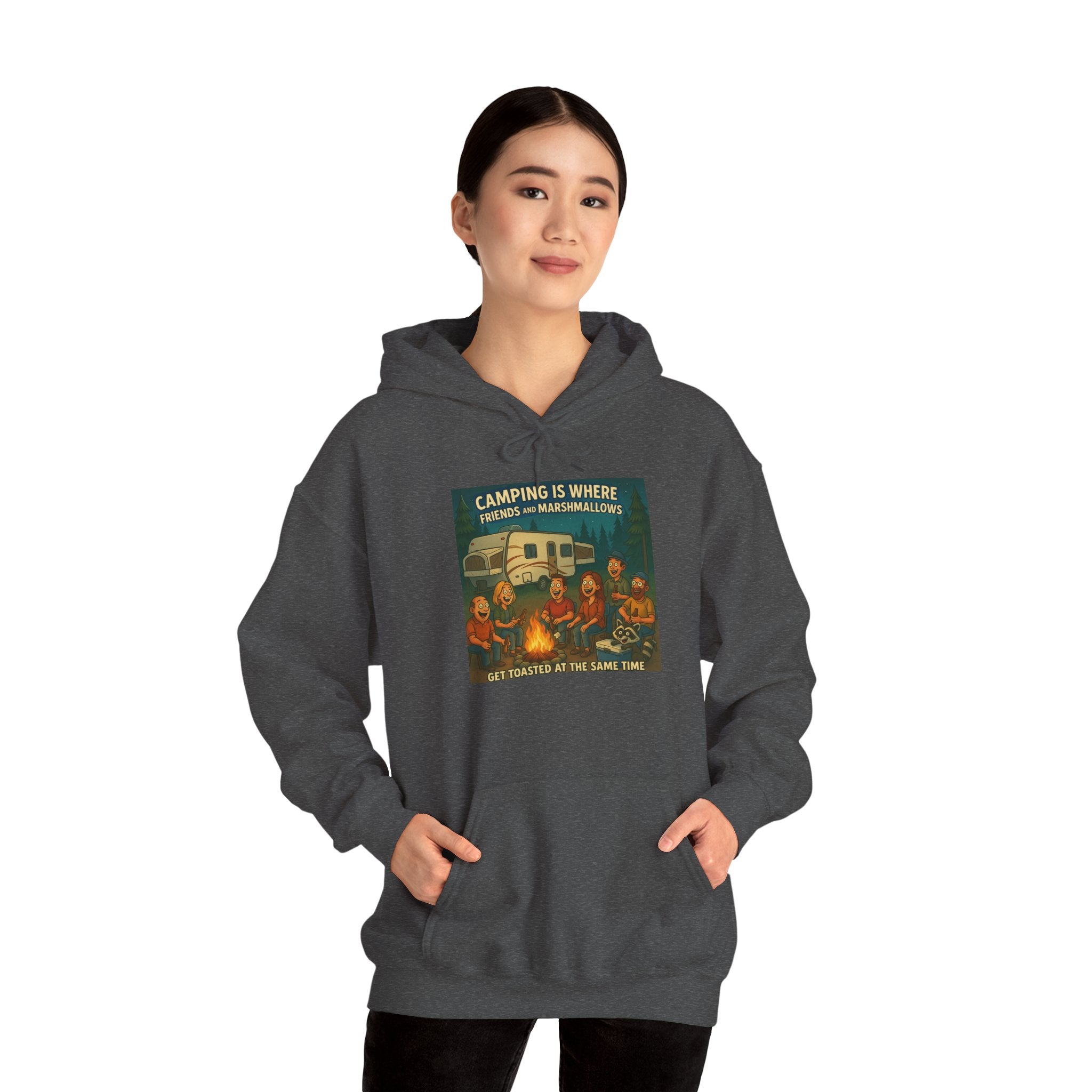 Vintage Camping Unisex Hooded Sweatshirt - Cozy Outdoor Lover Gift, Great for Campfire Nights, Adventure Apparel