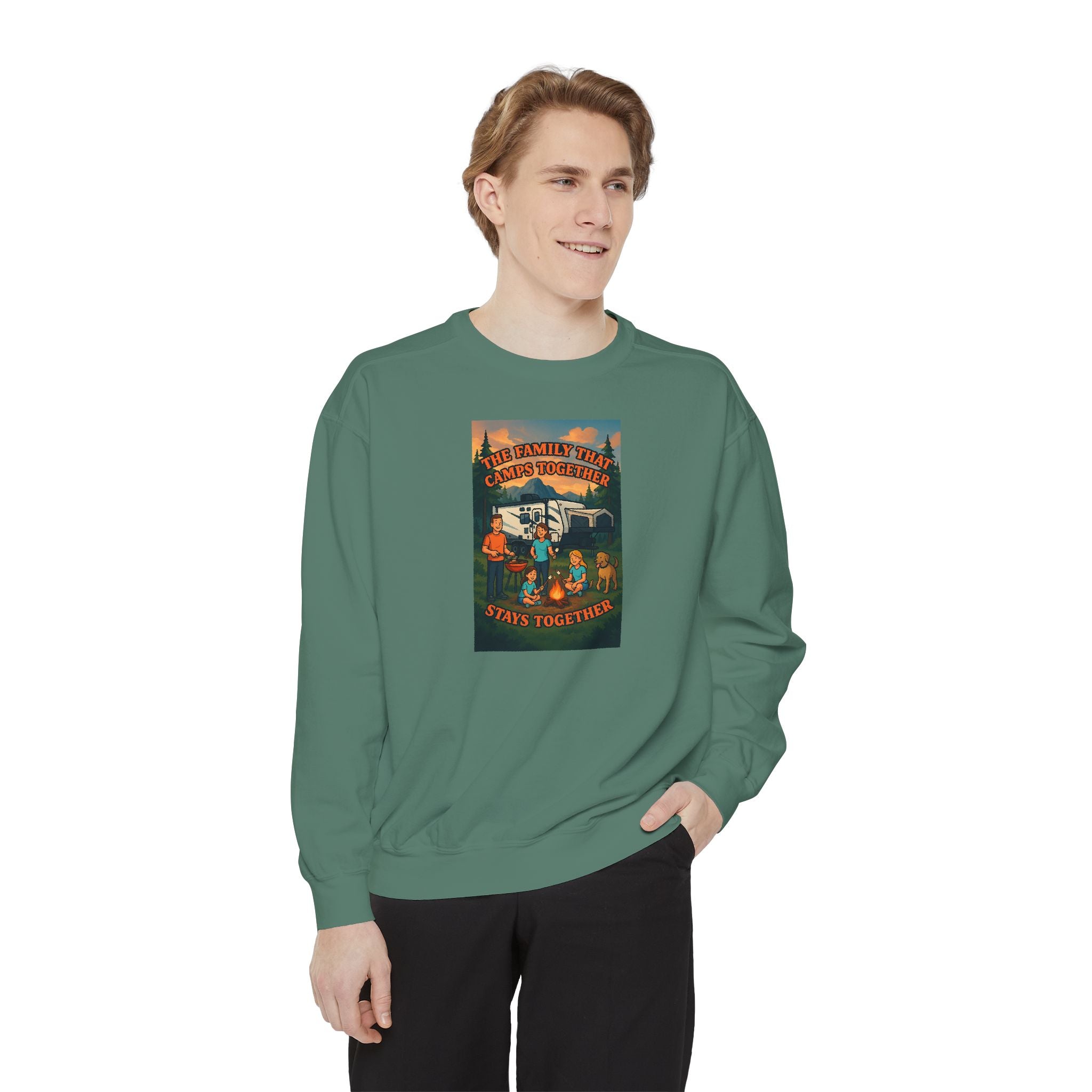 Cozy Unisex Garment-Dyed Sweatshirt with Retro Design, Perfect for Relaxing, Gift for Friends, Casual Wear, Fall Fashion, Warm Layer