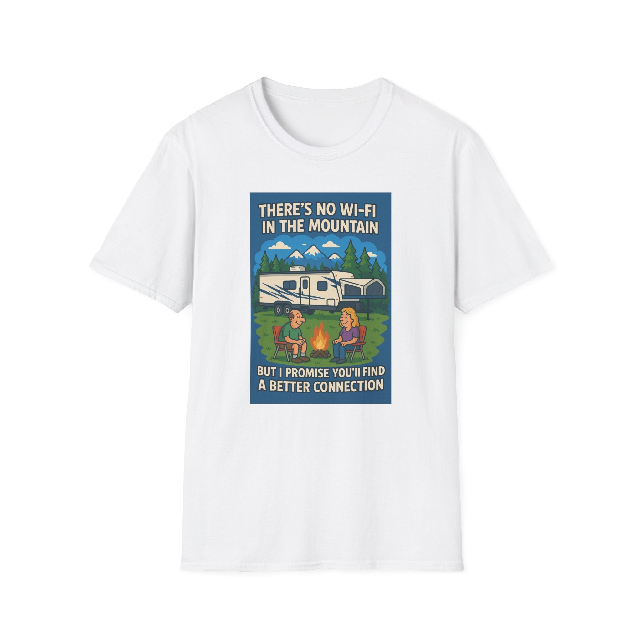 Camping Connection Unisex Softstyle T-Shirt - Fun Outdoor Adventure Tee