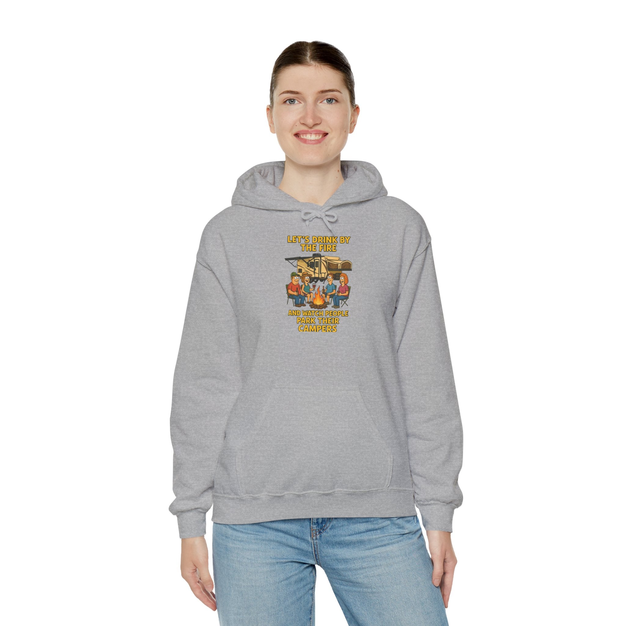 Cozy Family Gathering Hoodie - Let's Make Memories by the Fire, Family, Friends, Campfire, Gift, Holiday