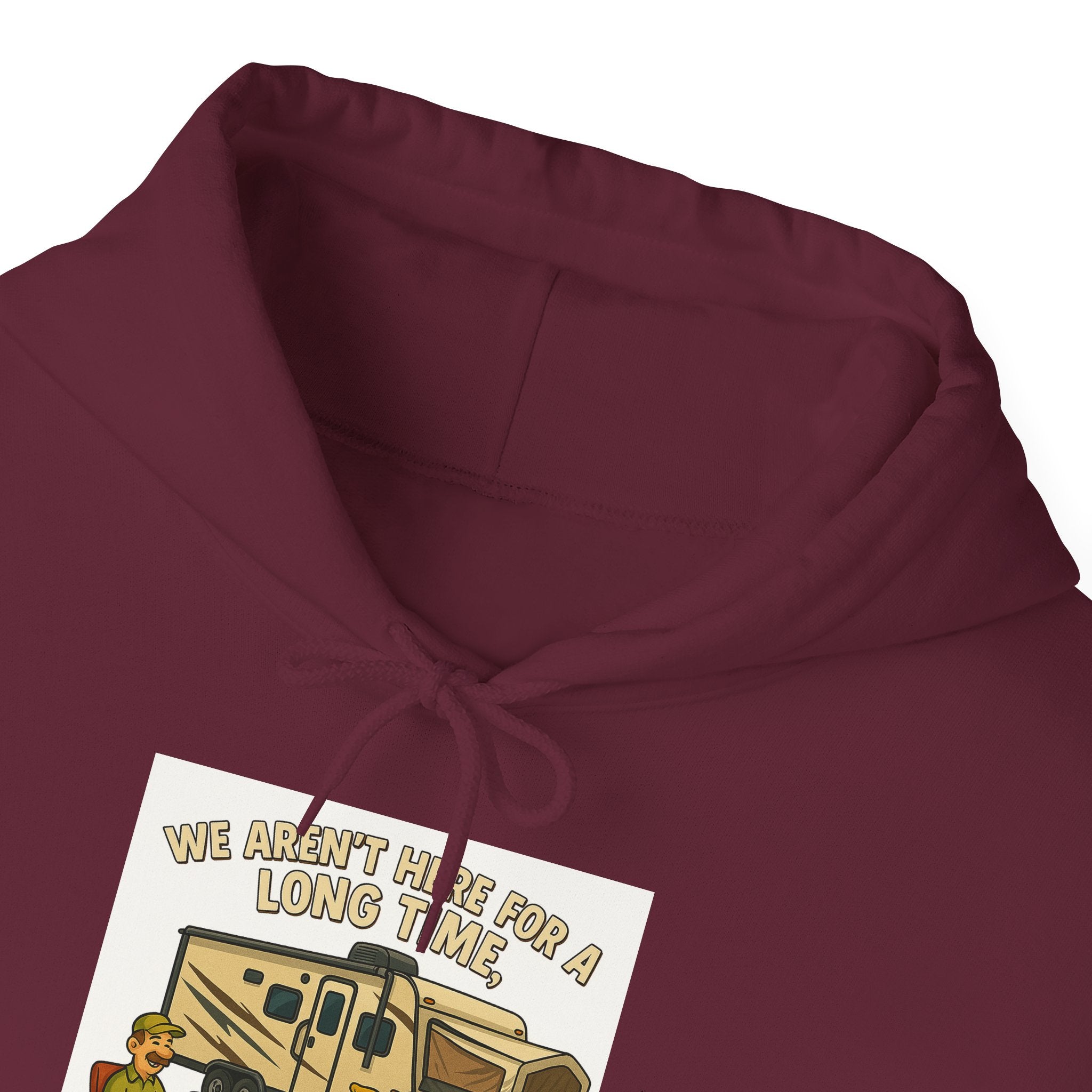 Adventure Awaits Graphic Hoodie - We aren't here for a long time, we are here for a good time
