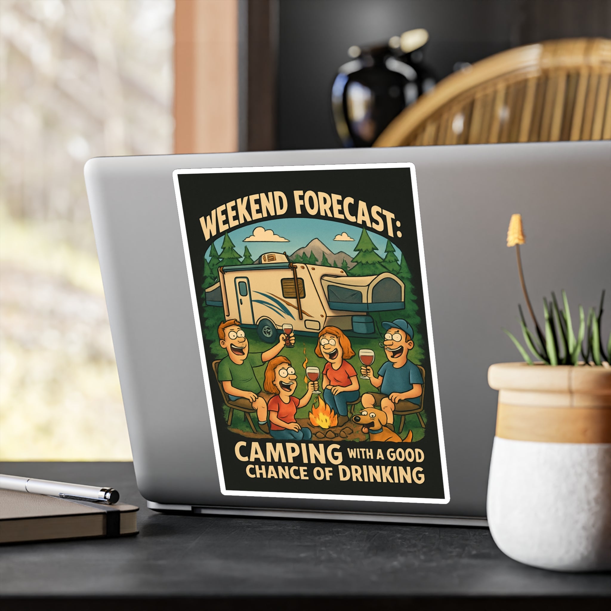 Camping Kiss-Cut Vinyl Decals | Fun Outdoor Stickers, RV Decor, Weekend Adventures, Camping Gifts, Funny Vinyl Art