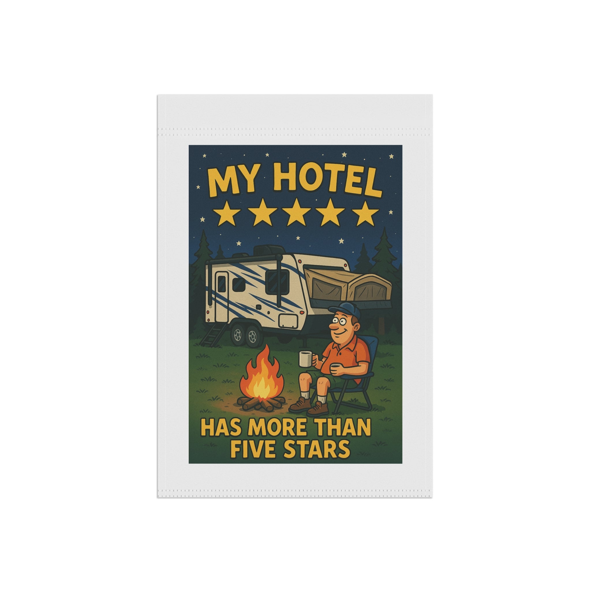 Camping Home Banner, RV Decor, Outdoor Garden Sign, Travel Enthusiast Gift, Camping Flag, Fire Pit Decor