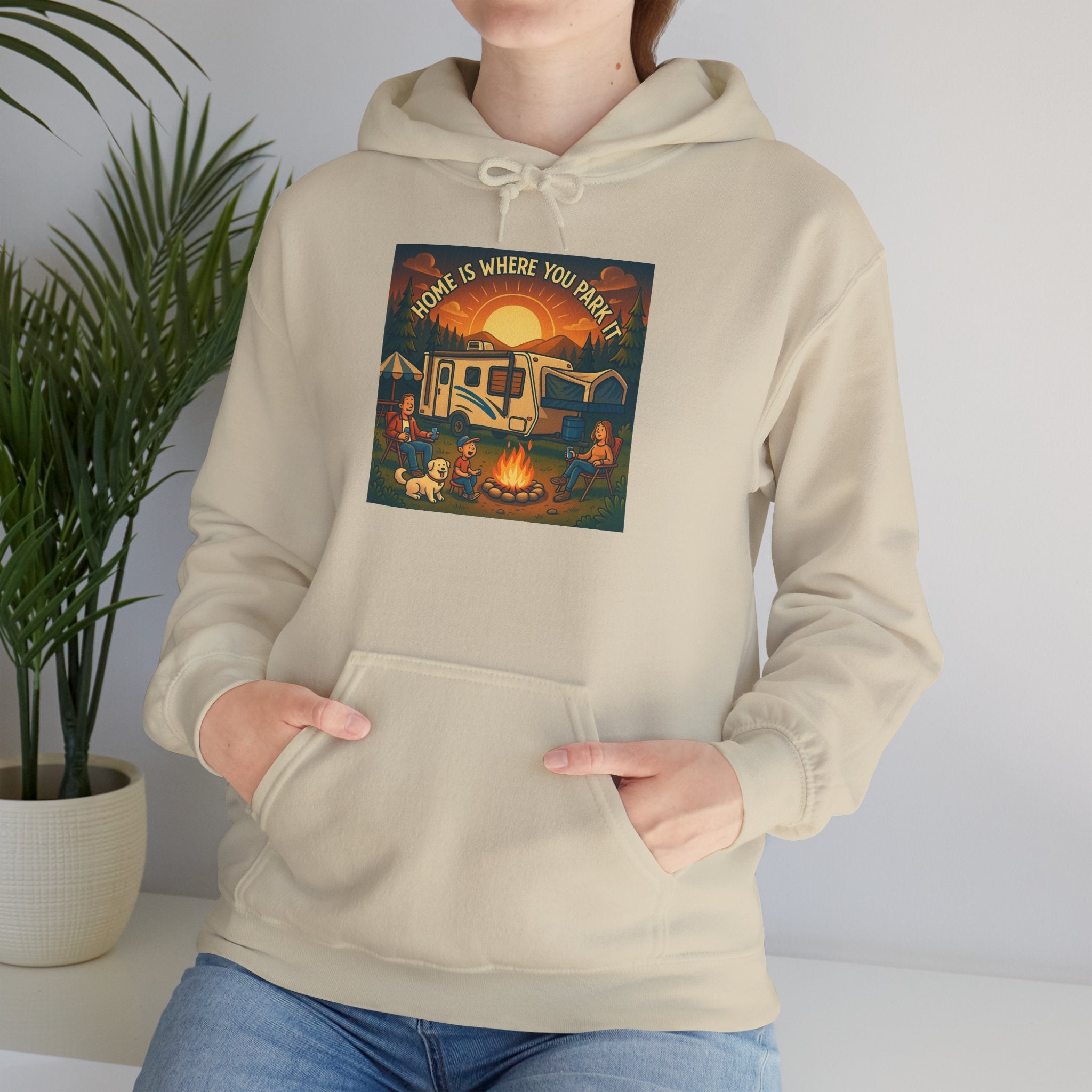 Cozy Campfire Vibes Hoodie, Unisex Sweatshirt for Camp Lovers, Autumn Apparel, Outdoor Adventure Gift, Family Get-Together