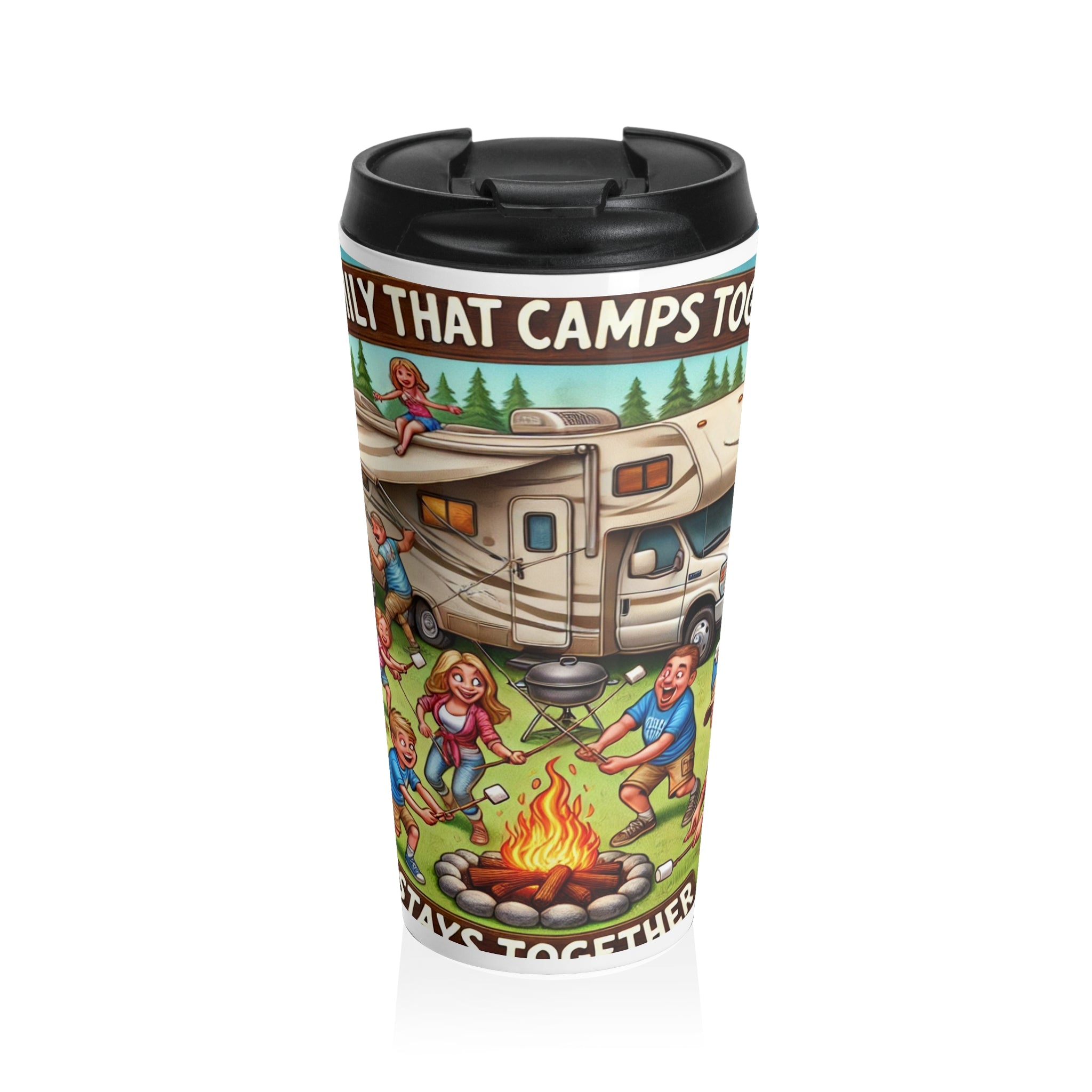 Travel Mug - The Family Camping Together Stainless Steel Mug