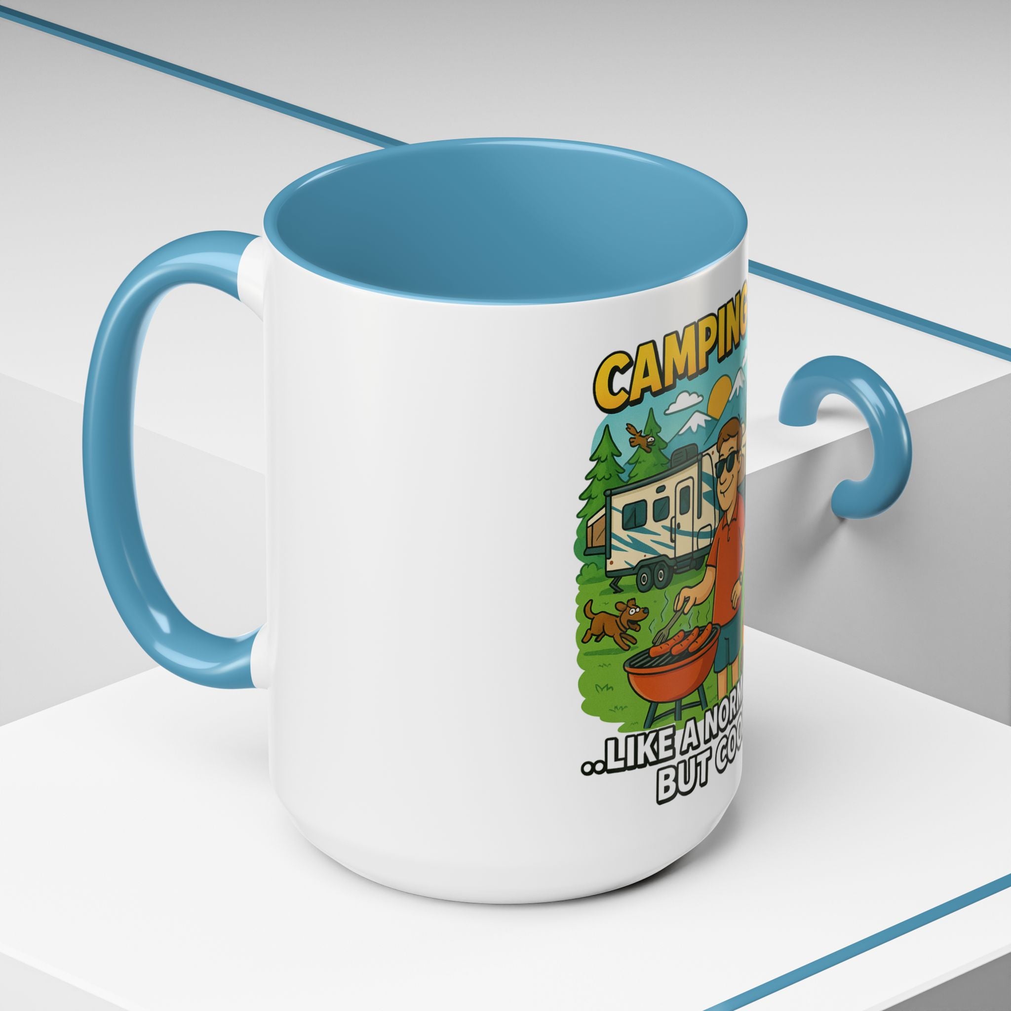 Cool Camping Dad Coffee Mug - Fun Outdoor Adventure Gift