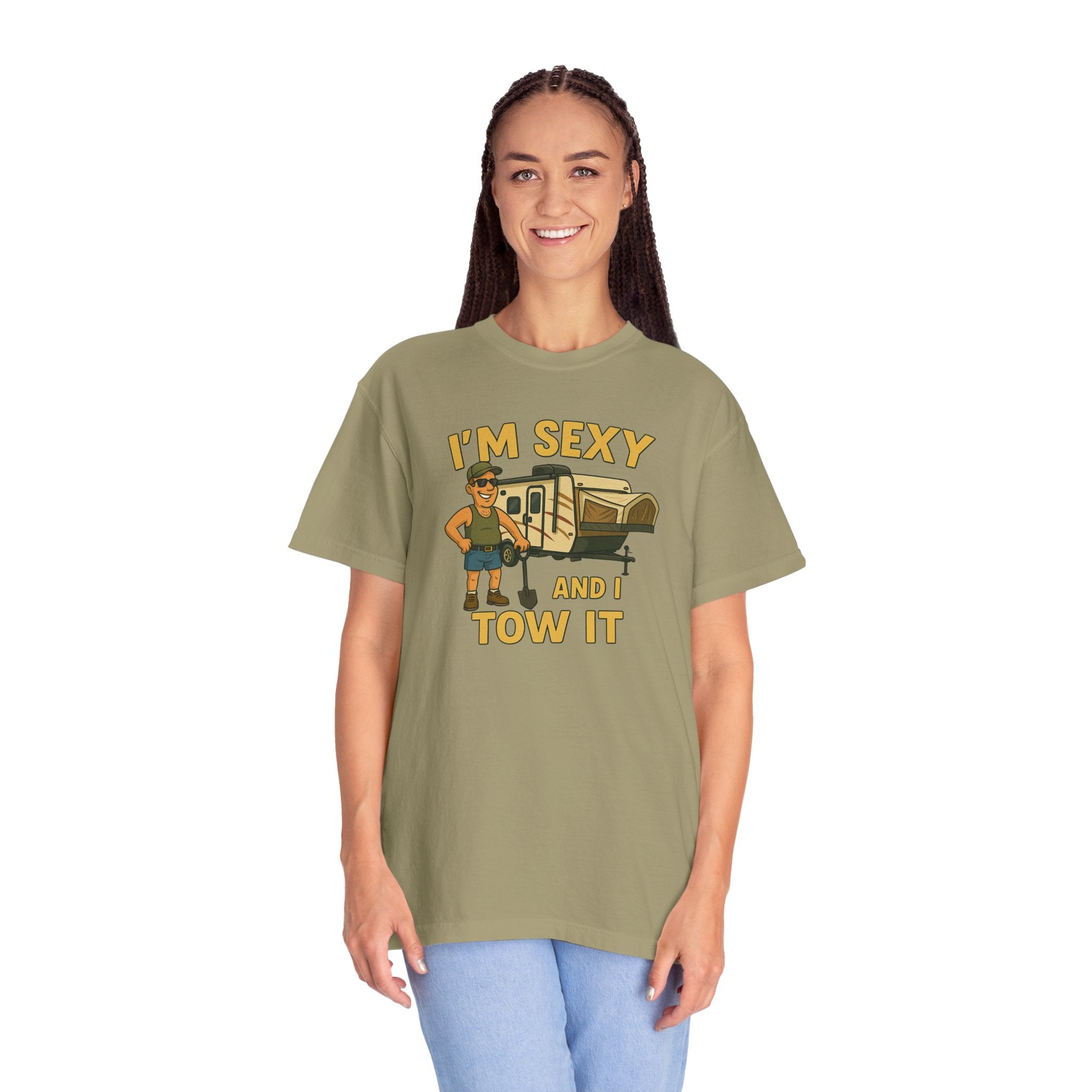 Playful Camping T-Shirt, I'm Sexy and I Tow It Tee, Unisex Outdoor Shirt, Funny Gift for RV Lovers, Travel T-Shirt, Casual Summer Wear