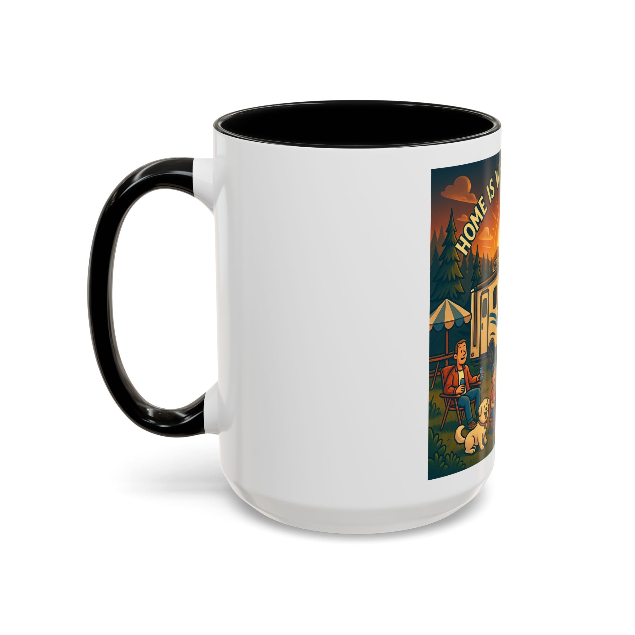 Camping Coffee Mug, Home is Where You Park It, RV Life Mug, Adventure Gift, Outdoor Enthusiast Drinkware