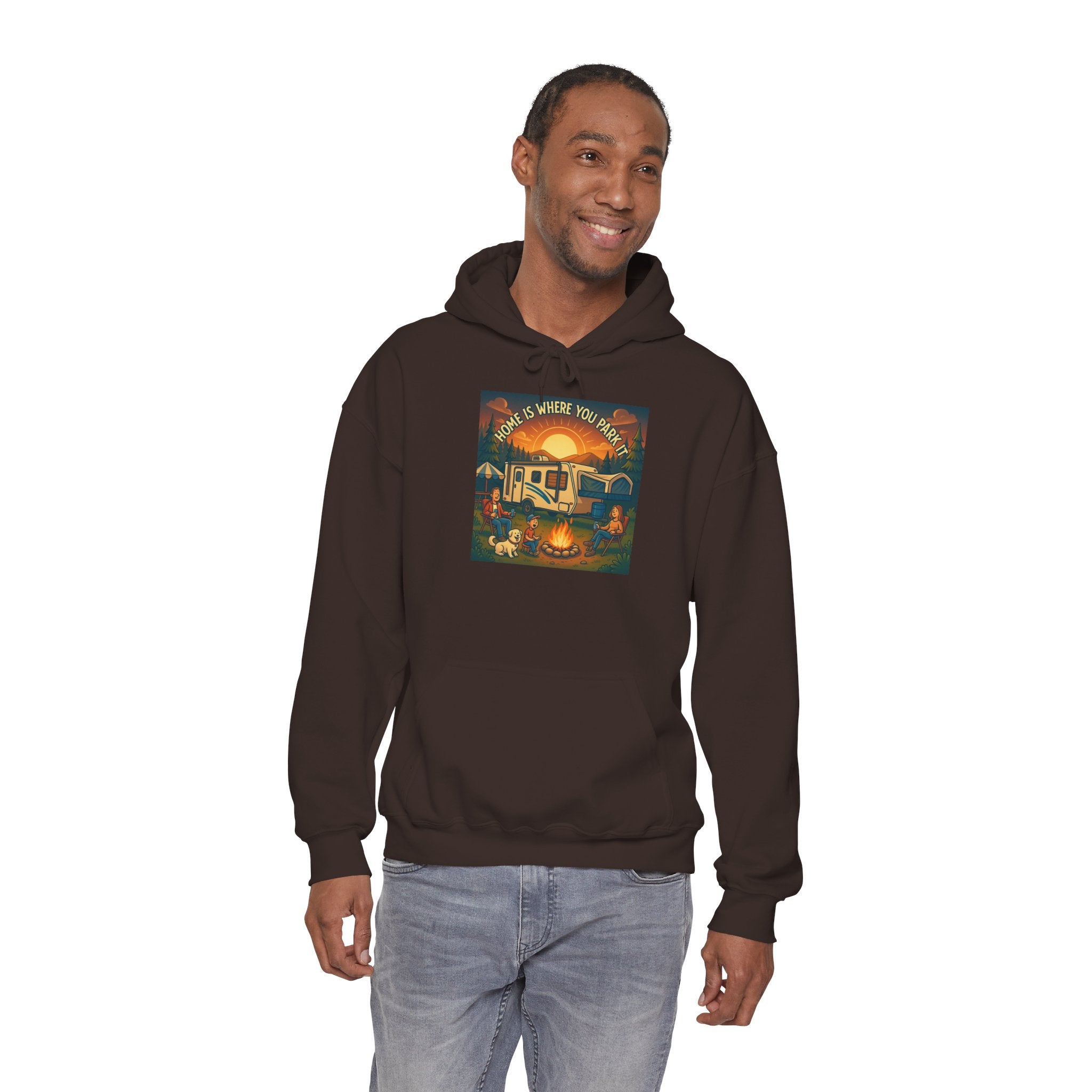 Cozy Campfire Vibes Hoodie, Unisex Sweatshirt for Camp Lovers, Autumn Apparel, Outdoor Adventure Gift, Family Get-Together