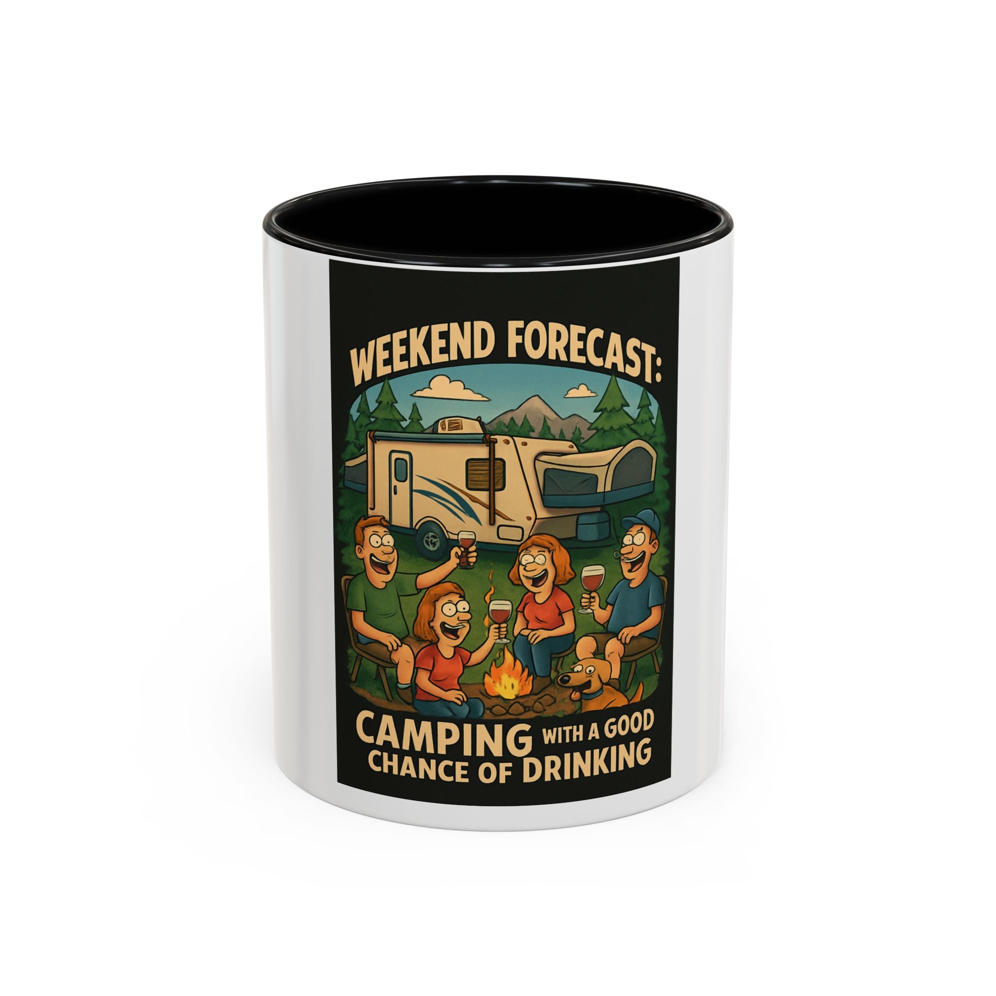 Camping Forecast Coffee Mug | Outdoor Adventure Gift | Funny Camper Mug | Gift for Campers | Camping Enthusiast Decor