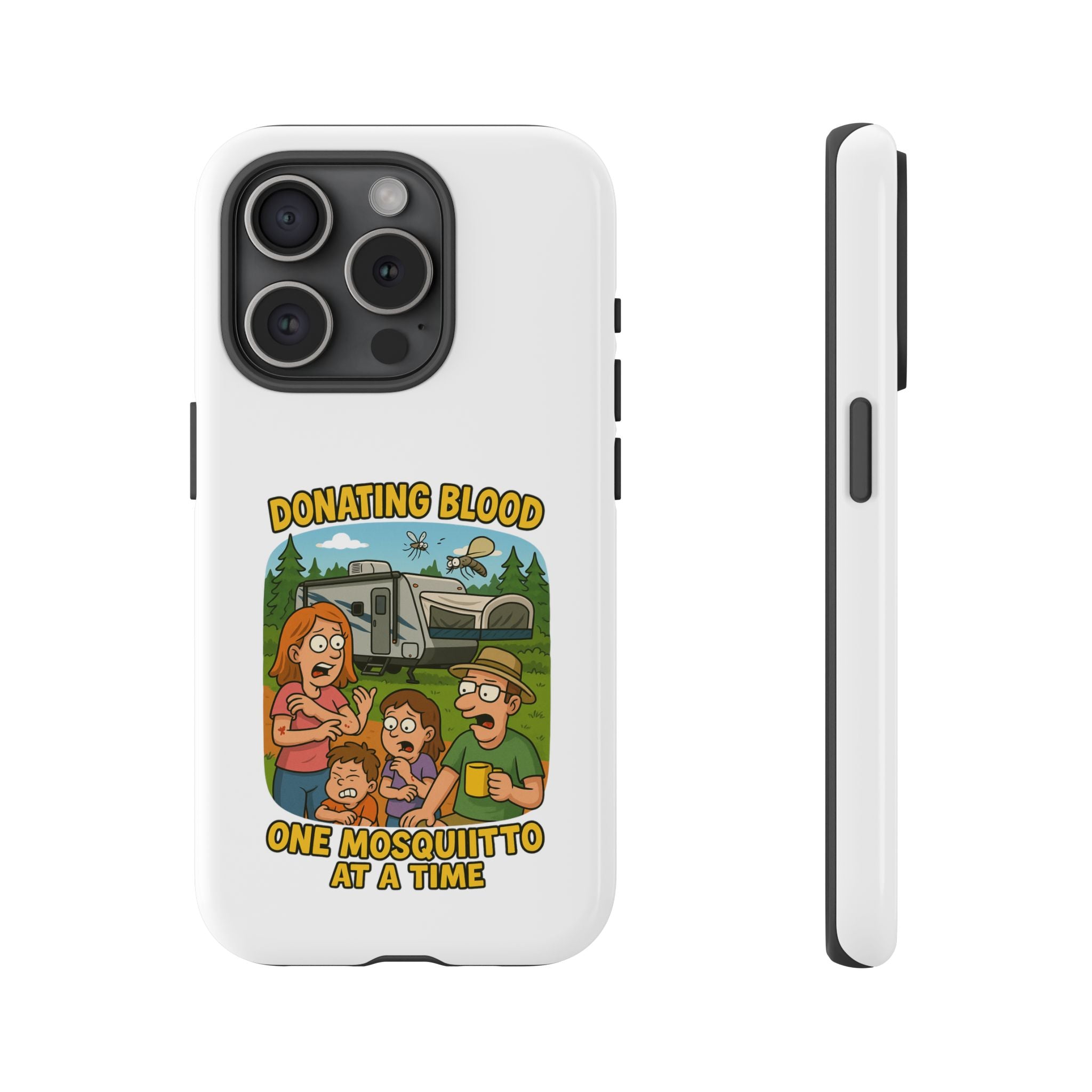 Humorous Phone Case - Donating Blood Mosquito Design, Funny Gift for Nurses, Outdoor Lovers, Eco-Friendly Gift, Summer Fun