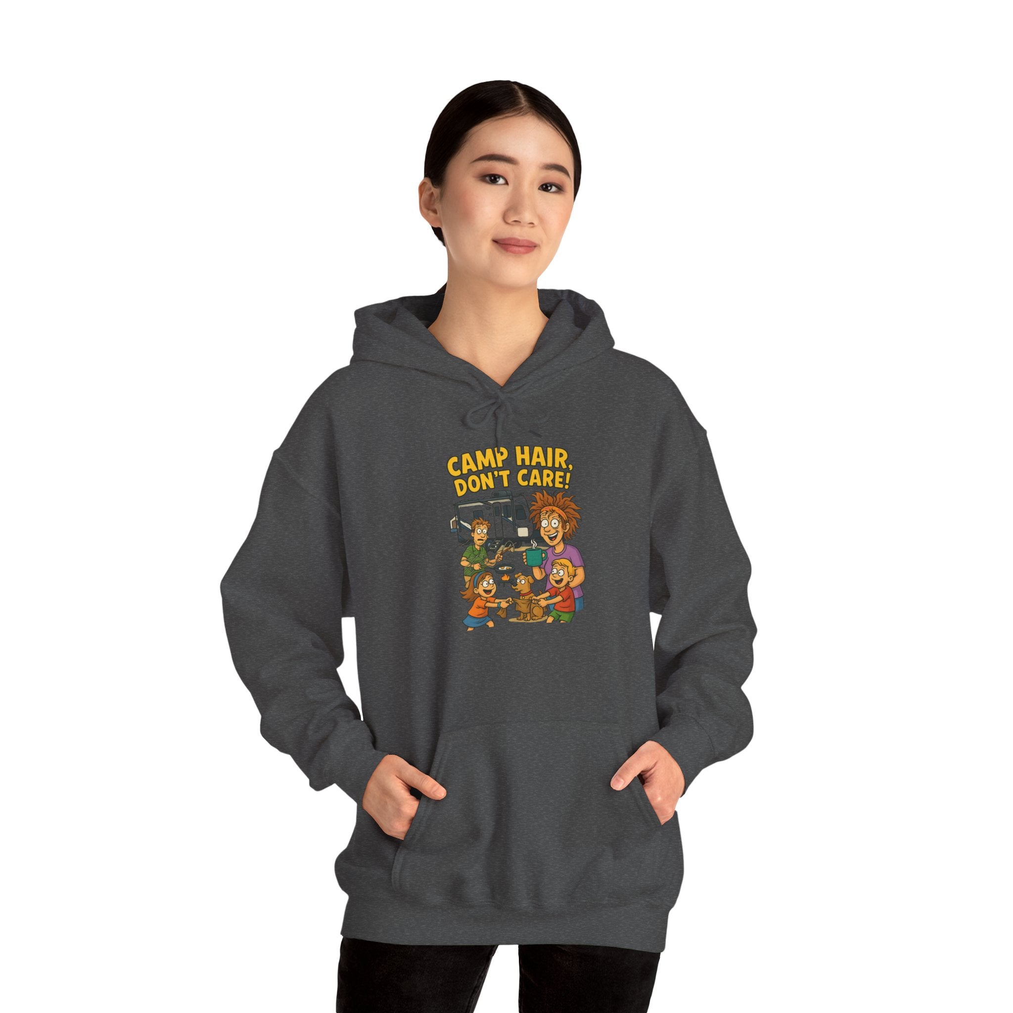 Camp Vibes Unisex Hooded Sweatshirt - Cozy, Funny Gift, Summer Nights, Outdoor Adventure, Camping Apparel